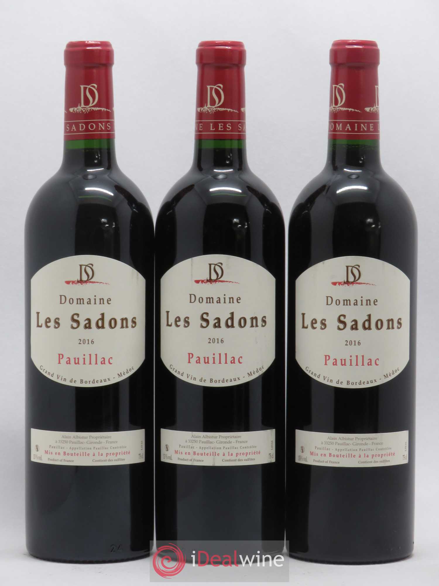 Pauillac Domaine Les Sadons (sans prix de réserve) 2016 - Posten von 5 Flaschen - 1