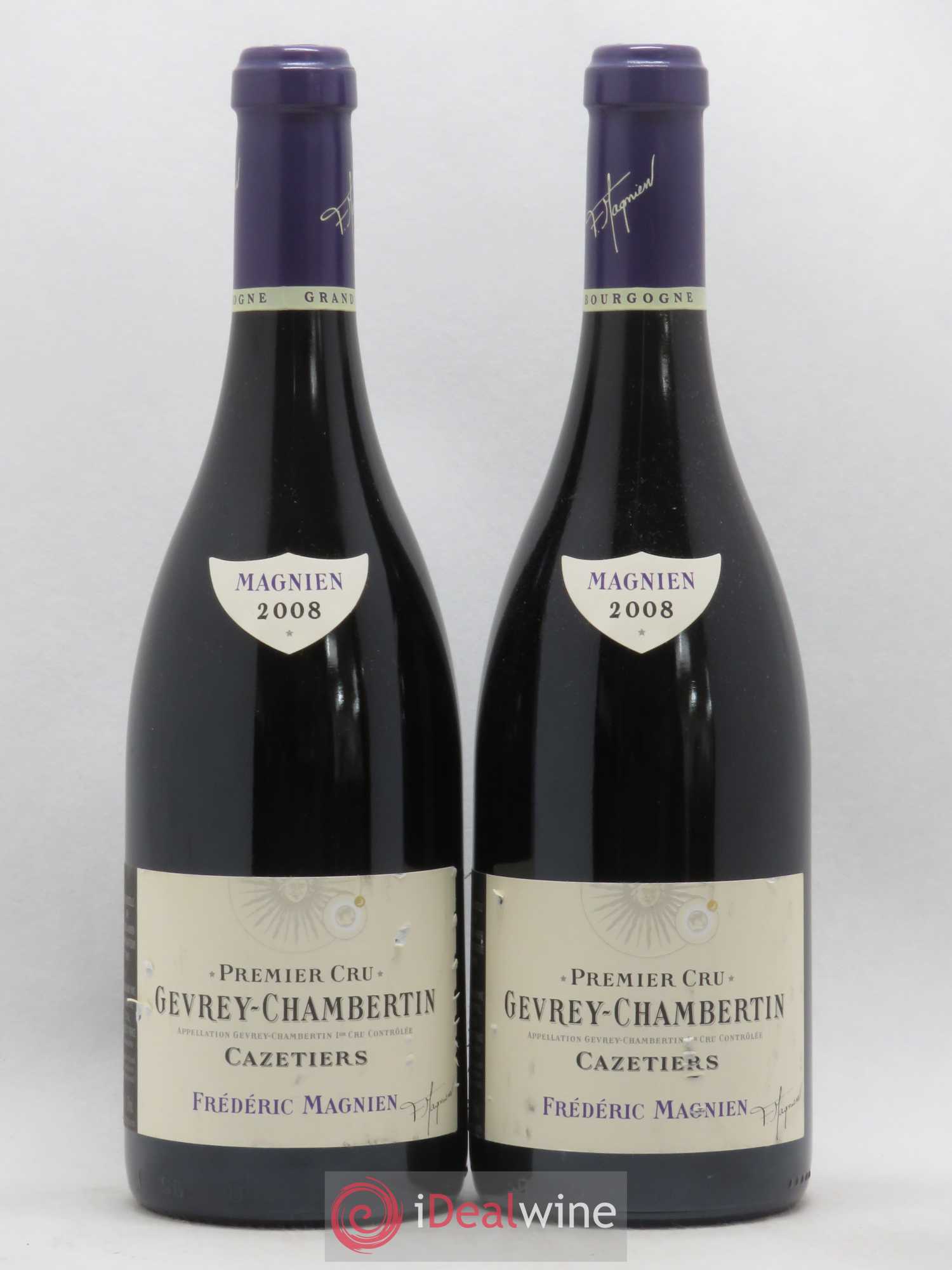 Gevrey-Chambertin 1er Cru Les Cazetiers Frederic Magnien (sans prix de réserve) 2008 - Posten von 2 Flaschen - 0