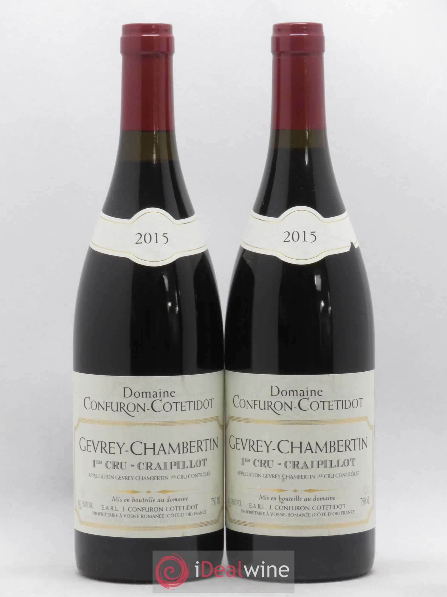 Gevrey-Chambertin 1er Cru Craipillot Confuron-Cotetidot 2015 - Lot de 2 bouteilles - 0