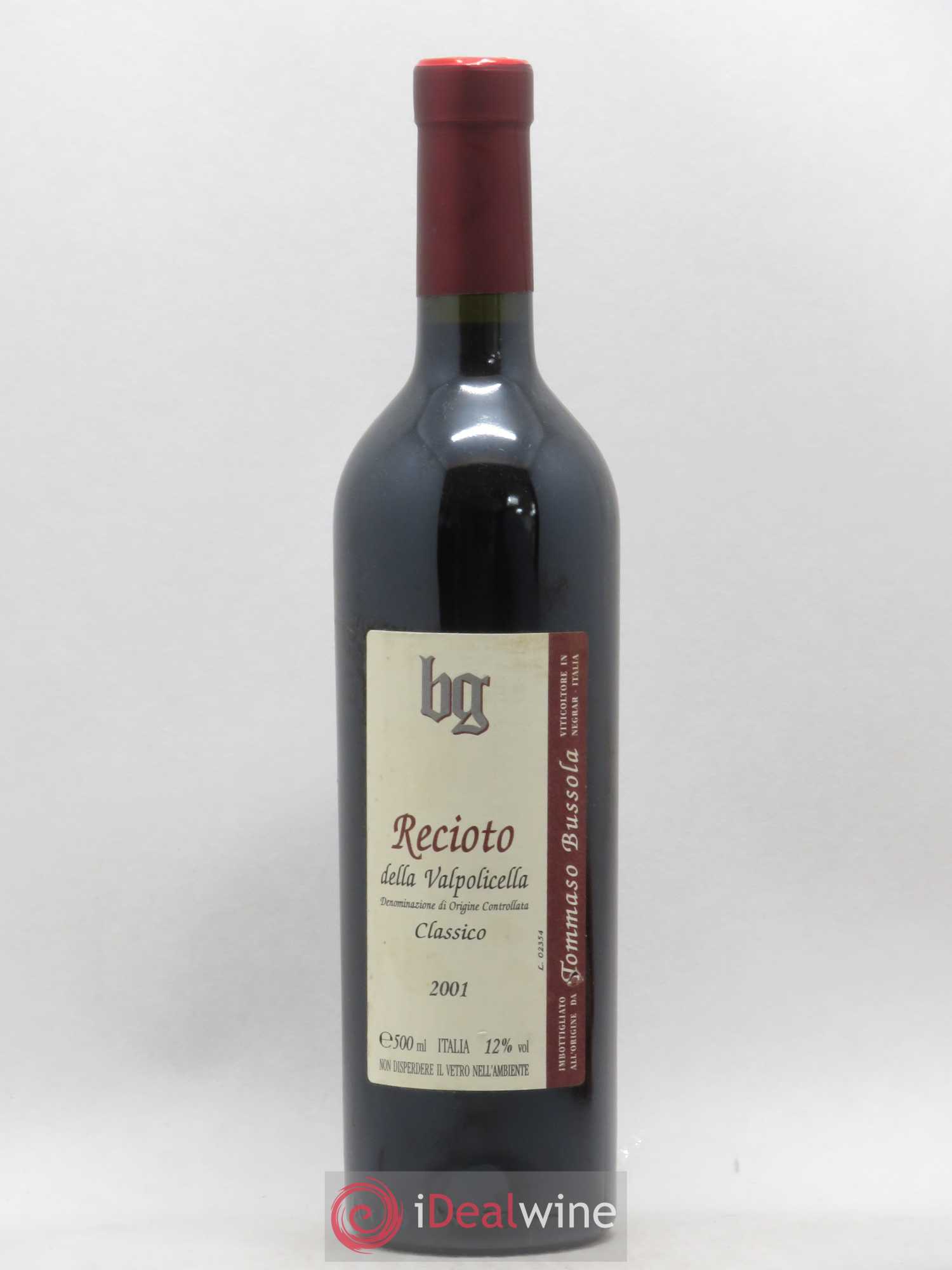 Italie Bussola Recioto Della Valpolicella Classico 50 cl (sans prix de réserve) 2001 - Posten von 1 Flasche - 0