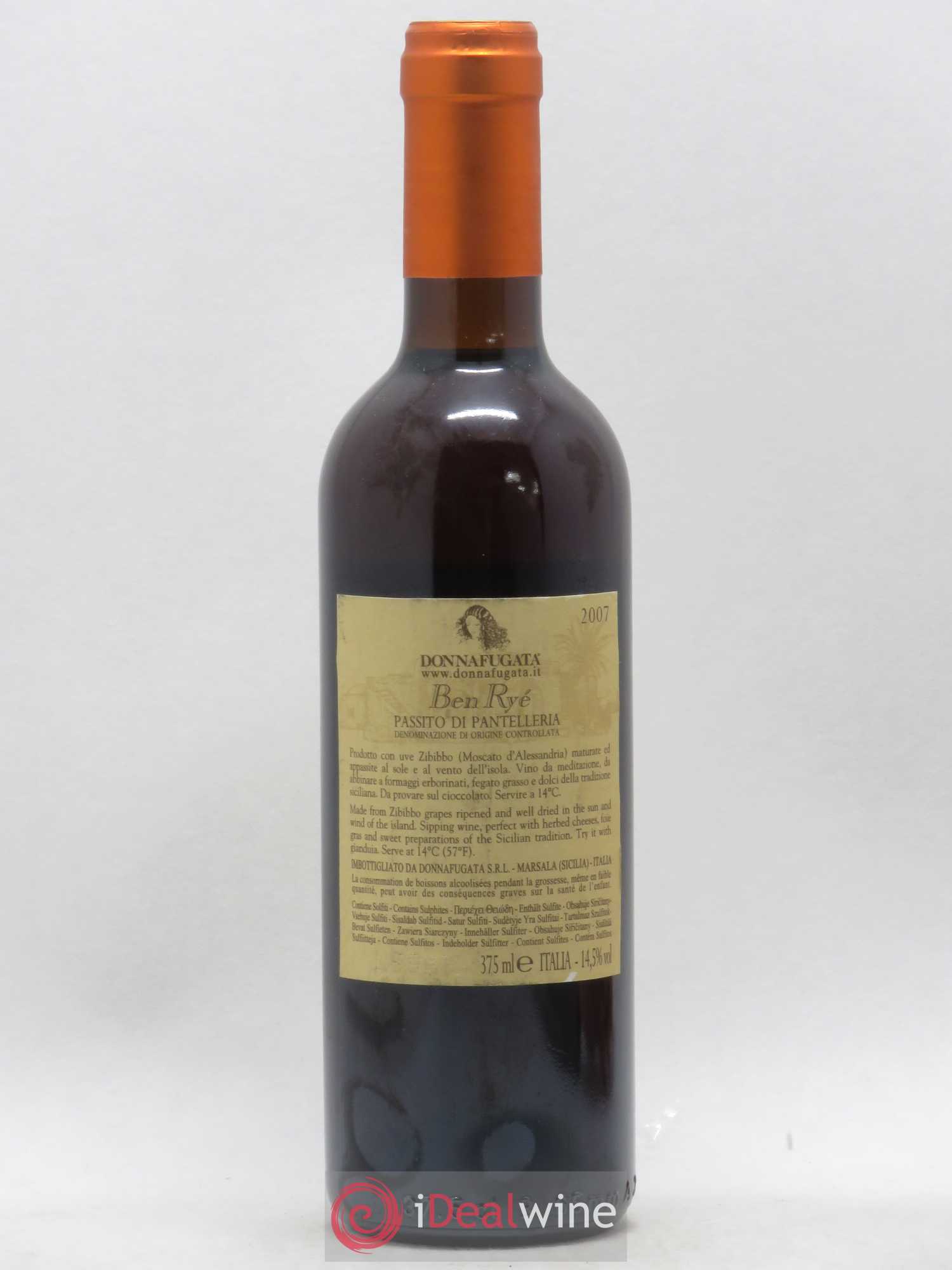Italie Ben Ryé Donnafugata I DOC Passito Di Pantelleria 2007 - Posten von 1 Demi-Flasche - 1