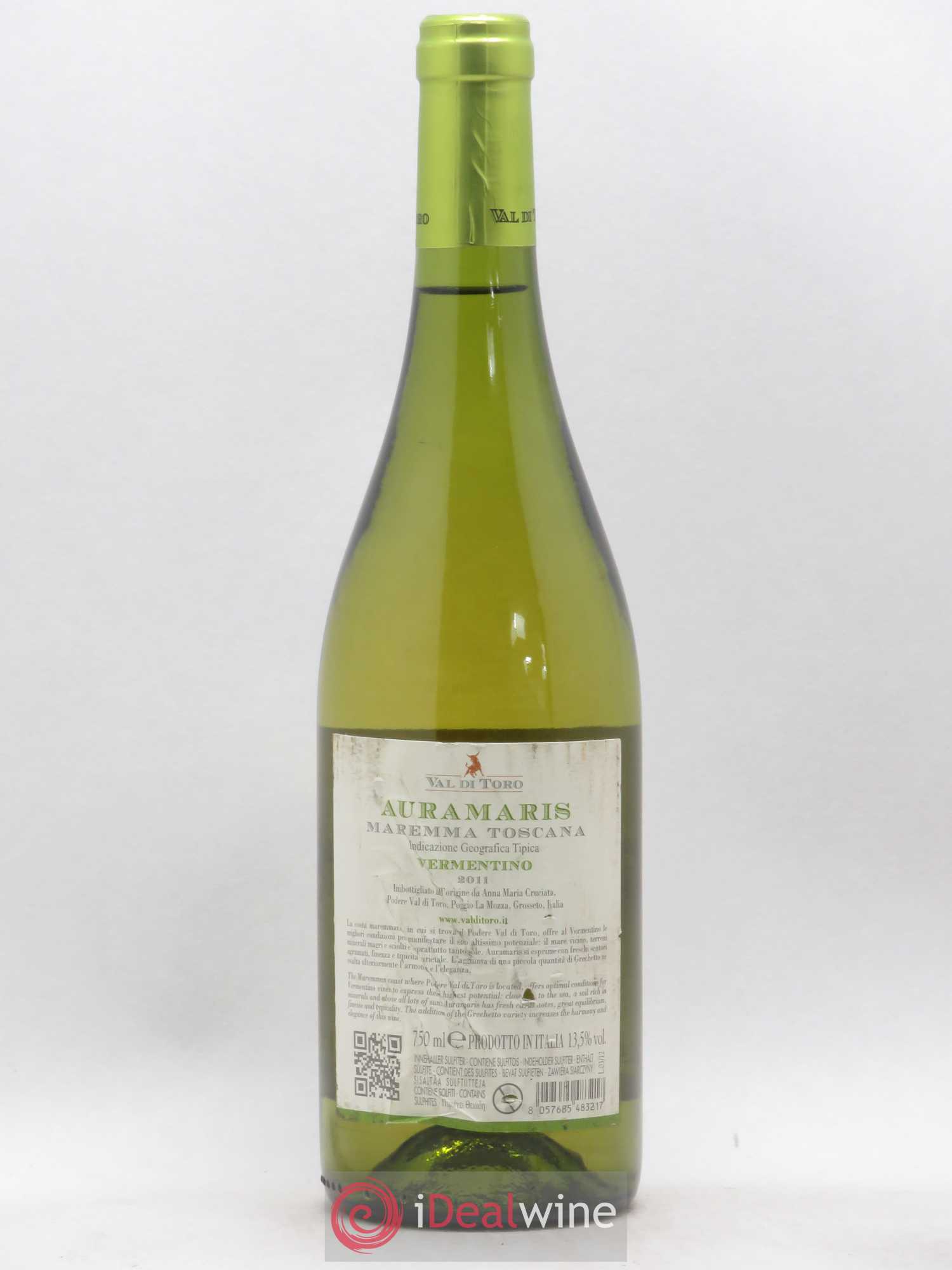 Italie Auramaris Vermentino IGT Maremma Toscana Val Di Toro (sans prix de réserve) 2011 - Posten von 1 Flasche - 1