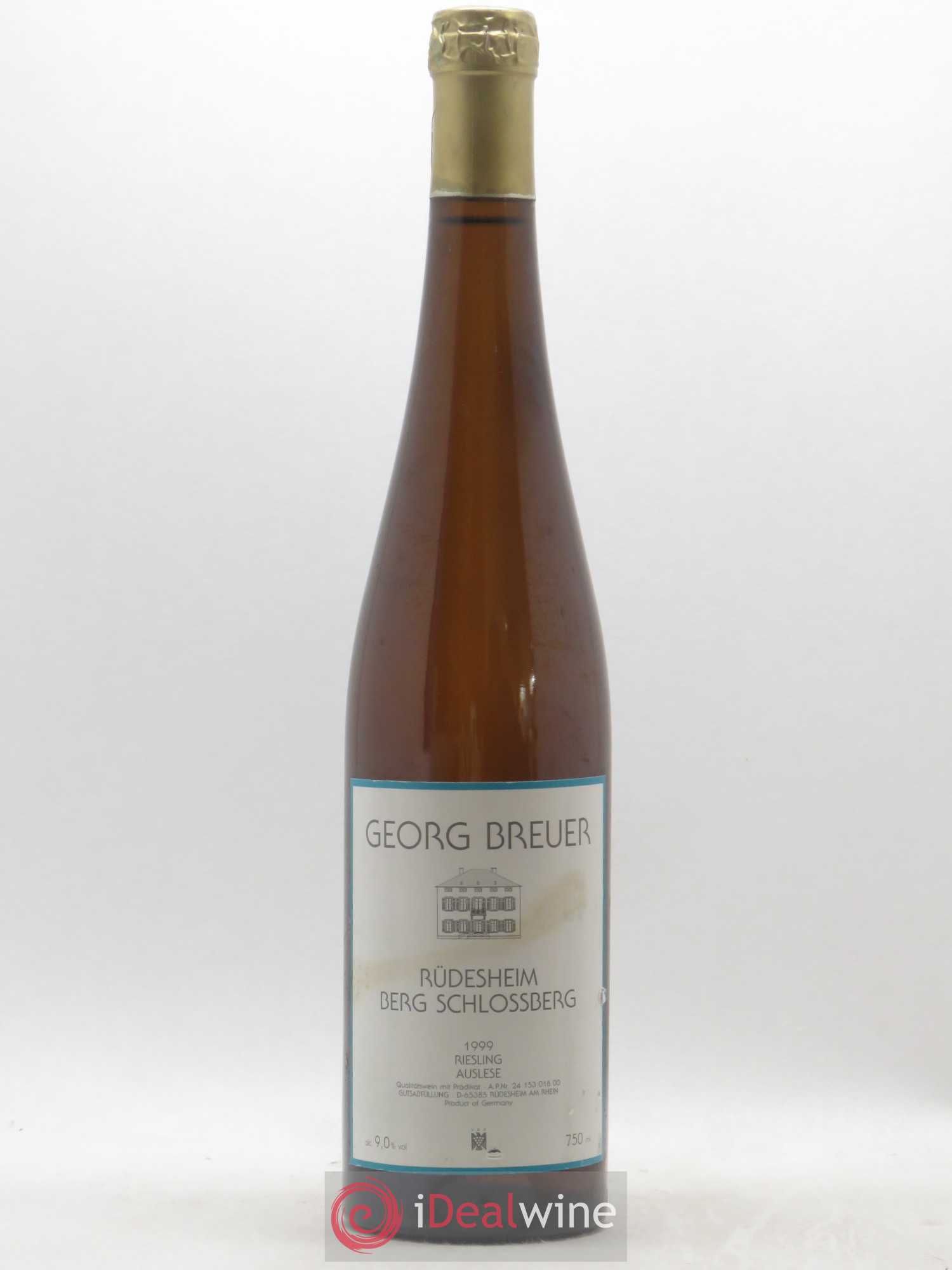 Allemagne Rheingau Georg Breuer Rudesheimer Berg Schlossberg Riesling Auslese (sans prix de réserve) 1999 - Posten von 1 Flasche - 0