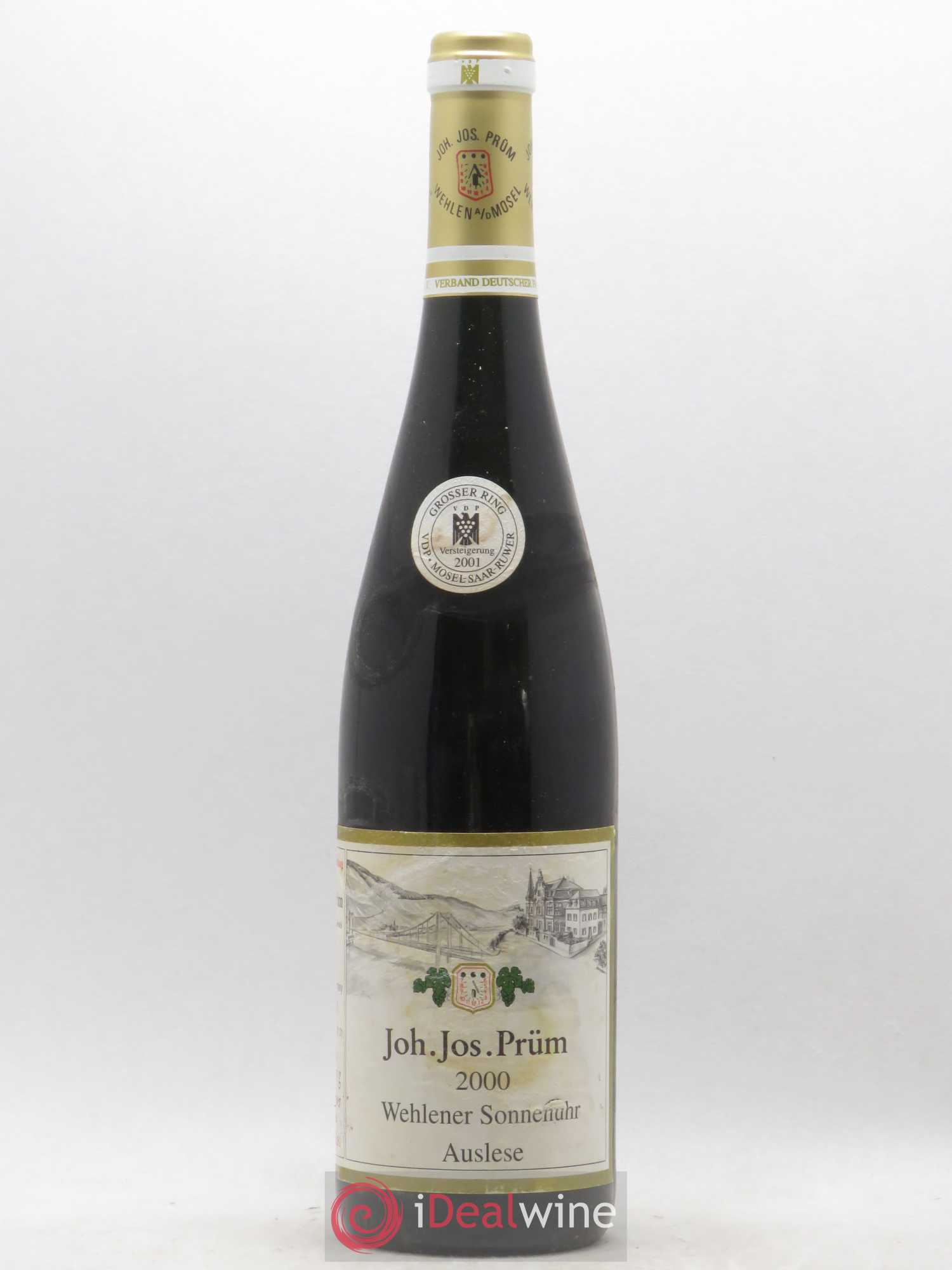 Riesling Joh. Jos. Prum Wehlener Sonnenuhr Auslese Mosel-Saar-Ruwer Versteigerung (sans prix de réserve) 2000 - Posten von 1 Flasche - 0