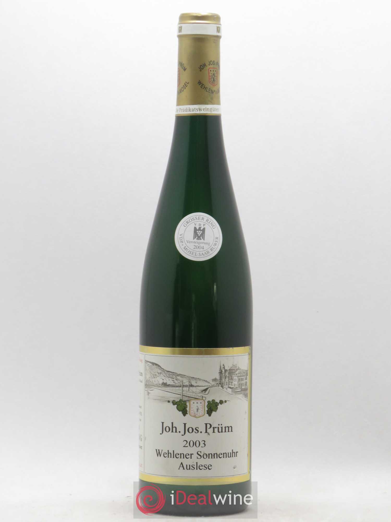 Riesling Joh. Jos. Prum Wehlener Sonnenuhr Auslese Mosel-Saar-Ruwer Versteigerung (sans prix de réserve) 2003 - Posten von 1 Flasche - 0