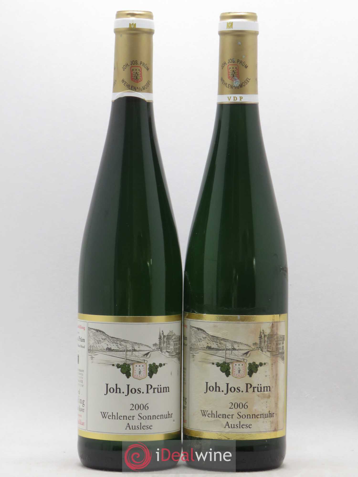 Riesling Joh. Jos. Prum Wehlener Sonnenuhr Auslese Mosel-Saar-Ruwer (sans prix de réserve) 2006 - Posten von 2 Flaschen - 0