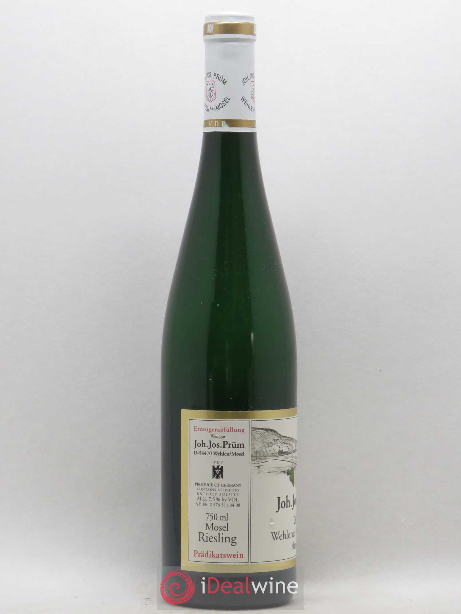 Riesling Joh. Jos. Prum Wehlener Sonnenuhr Auslese Mosel (sans prix de réserve) 2007 - Posten von 1 Flasche - 1