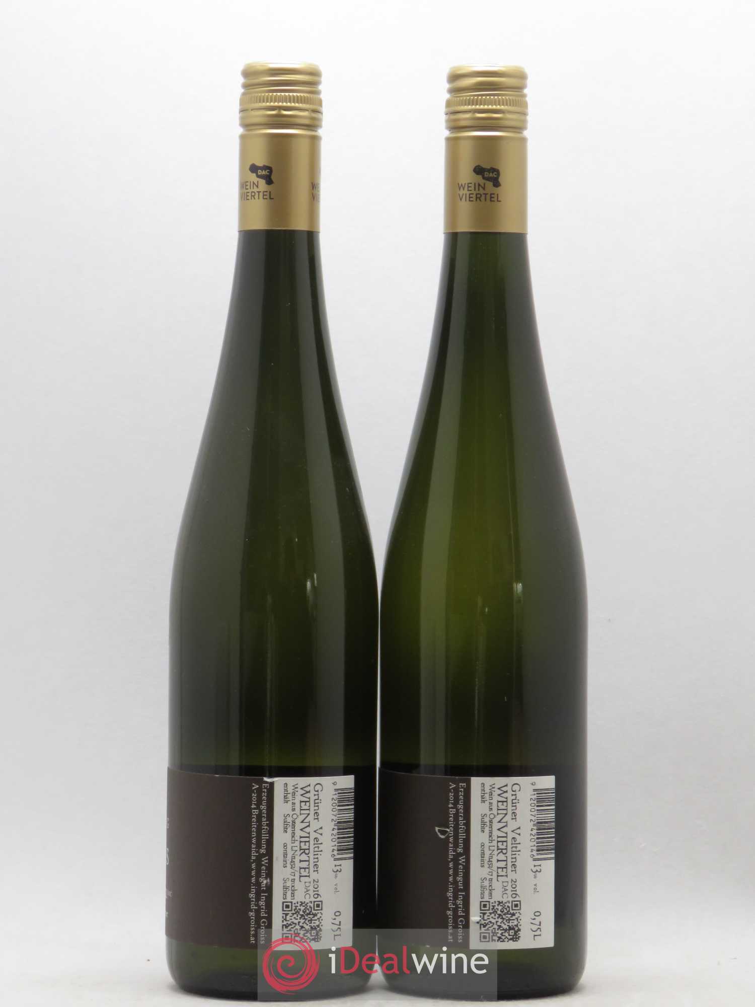 Autriche Weinviertel DAC Weingut Ingrid Groiss Gruner Veltliner screw caps (no reserve) 2016 - Lot of 5 bottles - 4