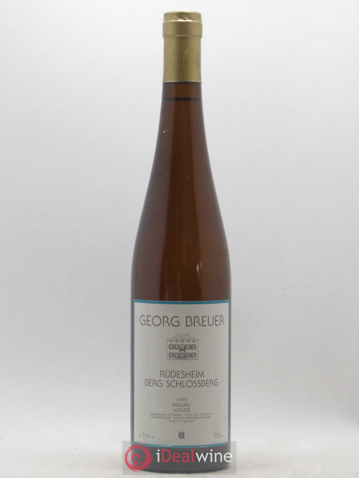 Allemagne Rheingau Georg Breuer Rudesheimer Berg Schlossberg Riesling Auslese (sans prix de réserve) 1999 - Posten von 1 Flasche - 0