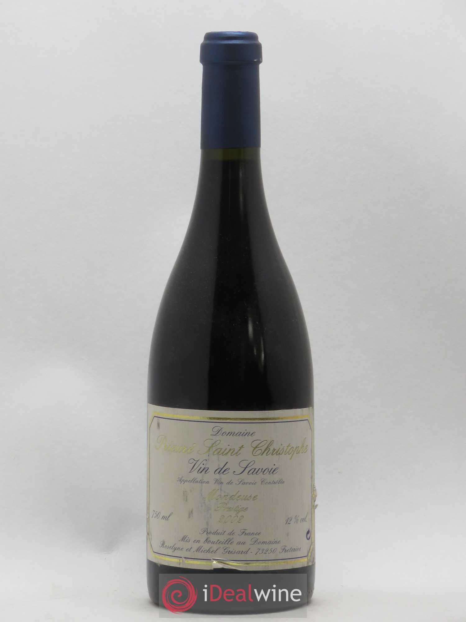 Vin de Savoie Mondeuse Prestige Prieuré Saint Christophe (sans prix de réserve) 2002 - Posten von 1 Flasche - 0