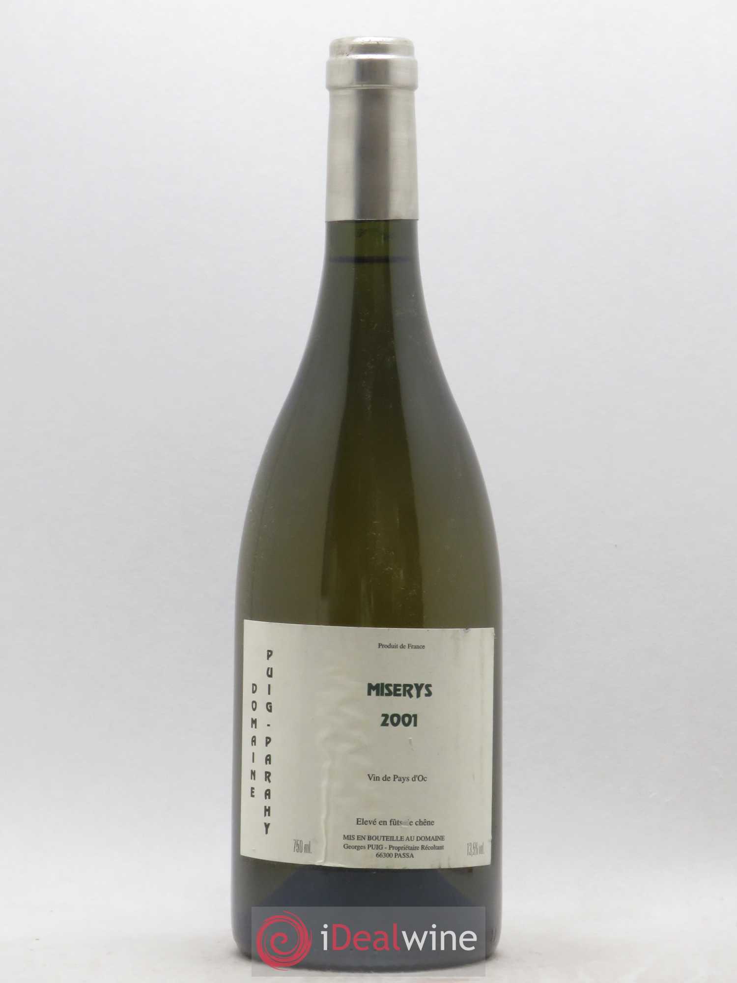 Pays d'Oc Domaine Georges Puig - Puig-Parahy Miserys (sans prix de réserve) 2001 - Posten von 1 Flasche - 0