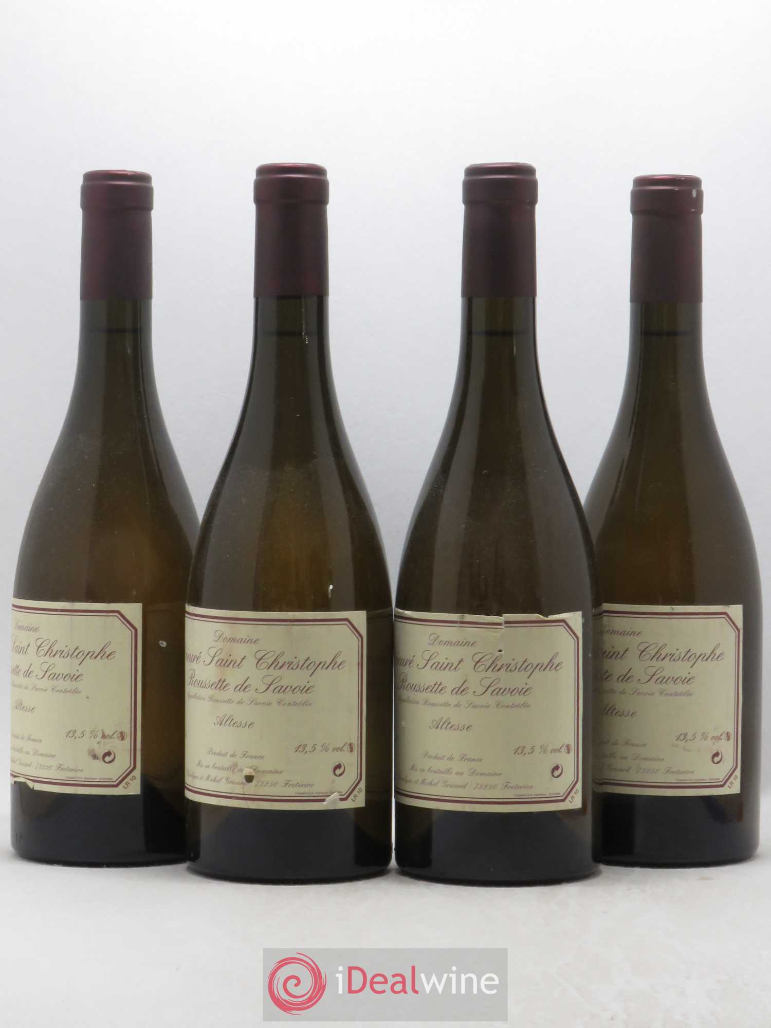 Divers Roussette de Savoie Altesse Domaine Prieuré Saint-Christophe 2010 - Posten von 4 Flaschen - 1