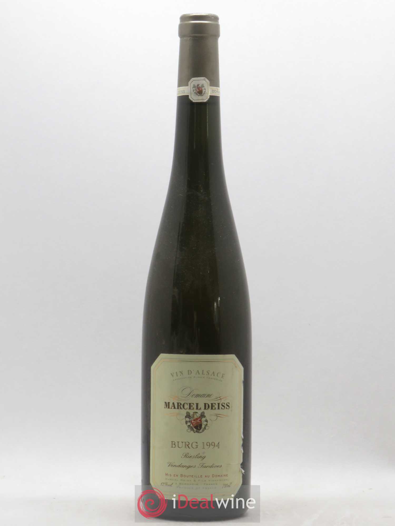 Alsace Riesling Vendanges Tardives Marcel Deiss (Domaine) Burg (sans prix de réserve) 1994 - Lotto di 1 bottiglia - 0
