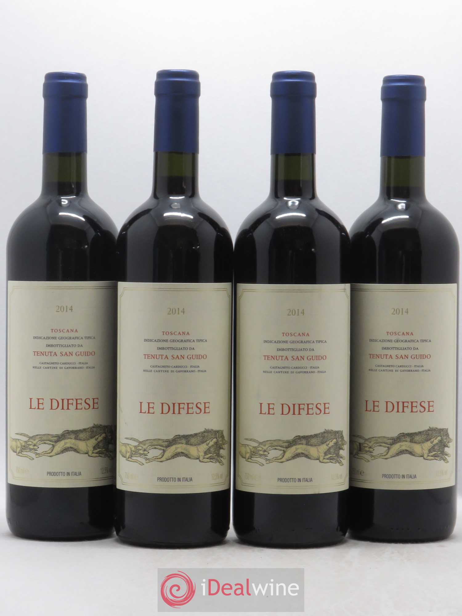 Toscana IGT Le Difese Tenuta San Guido (sans prix de réserve) 2014 - Lot de 4 bouteilles - 0