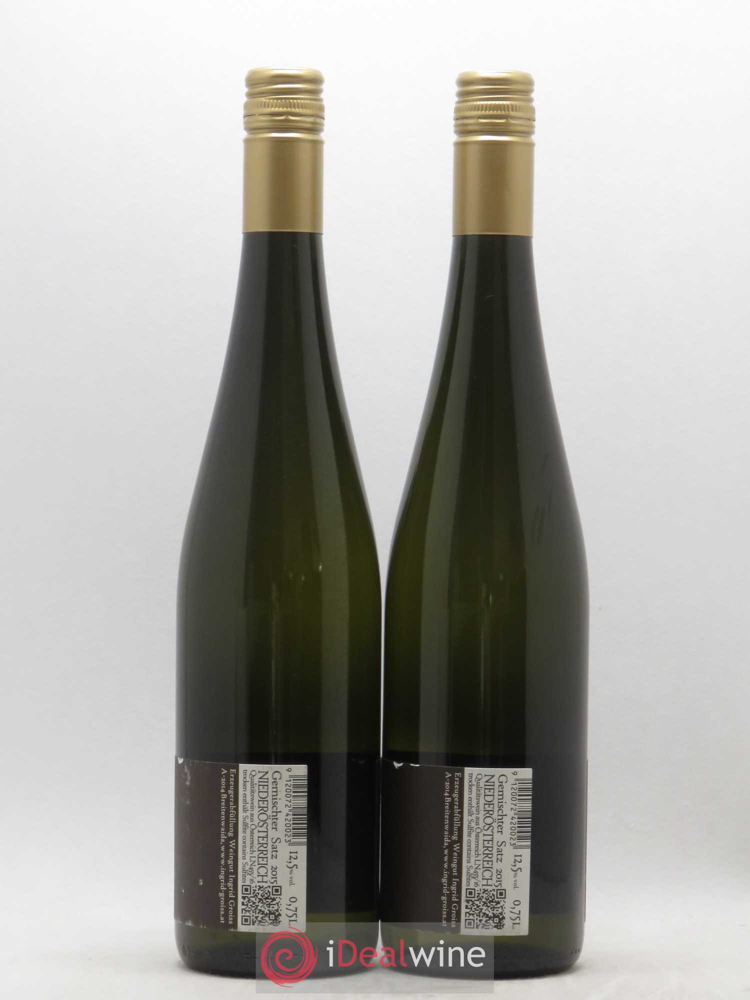 Autriche Niederosterreich Weingut Ingrid Groiss Gemischter Satz Braitenpuechtorff (sans prix de réserve) 2015 - Posten von 2 Flaschen - 1