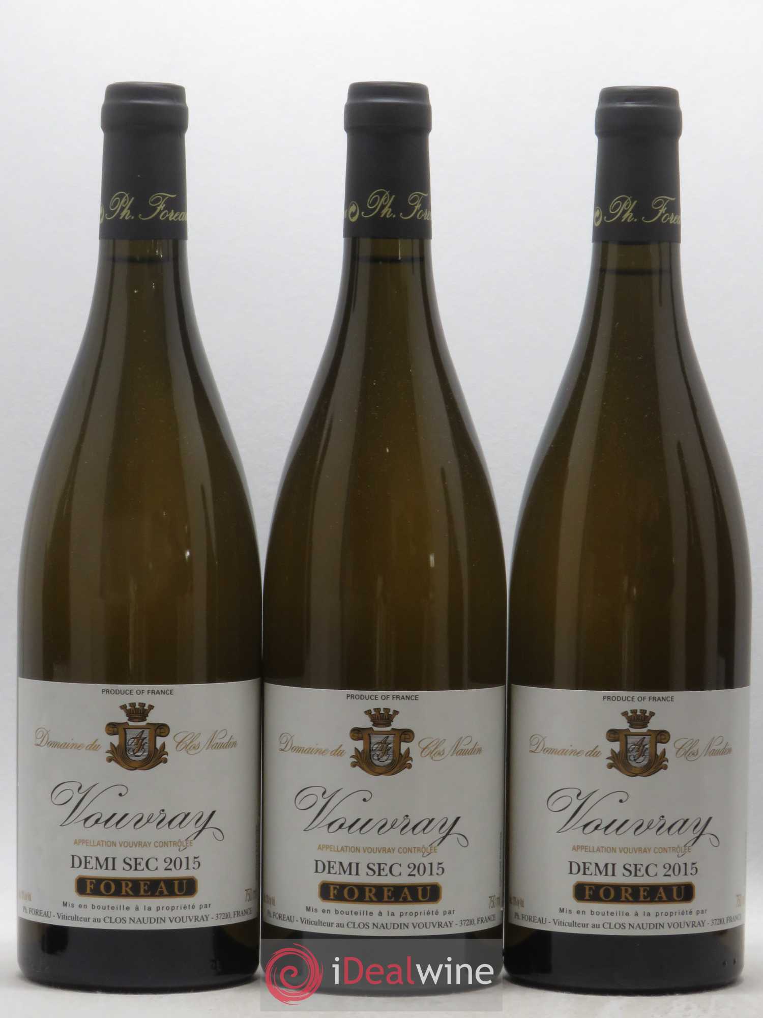 Vouvray Demi-Sec Clos Naudin - Philippe Foreau 2015 - Lot de 6 bouteilles - 1