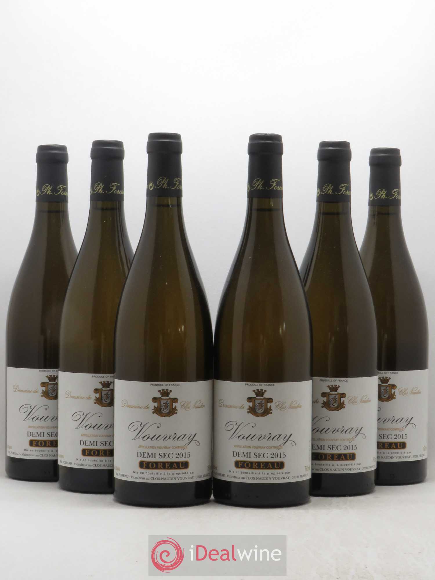 Vouvray Demi-Sec Clos Naudin - Philippe Foreau 2015 - Lot de 6 bouteilles - 0