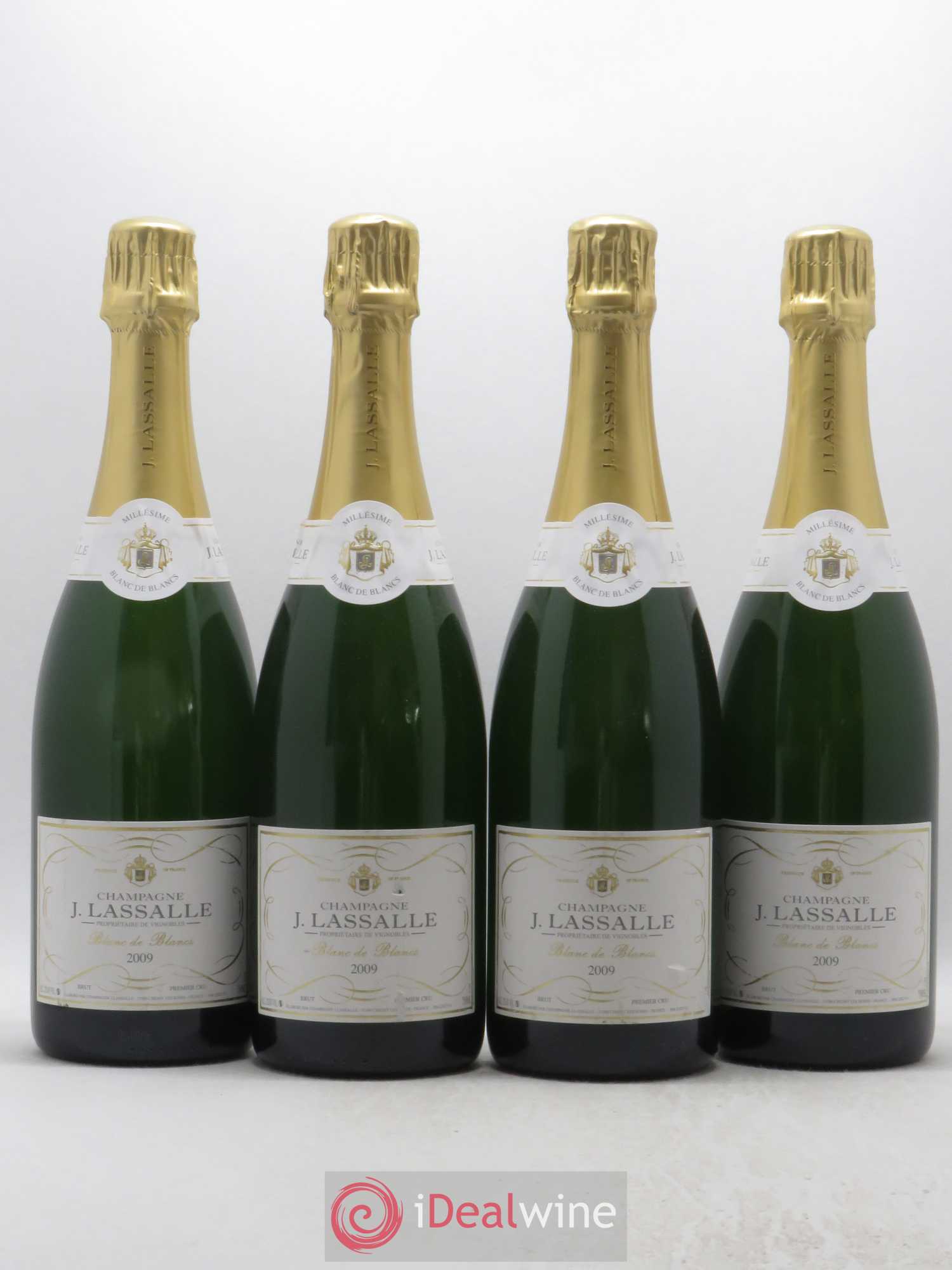Champagne Lassalle Blanc de Blancs Premier Cru Brut Millesimé 2009 - Posten von 4 Flaschen - 0
