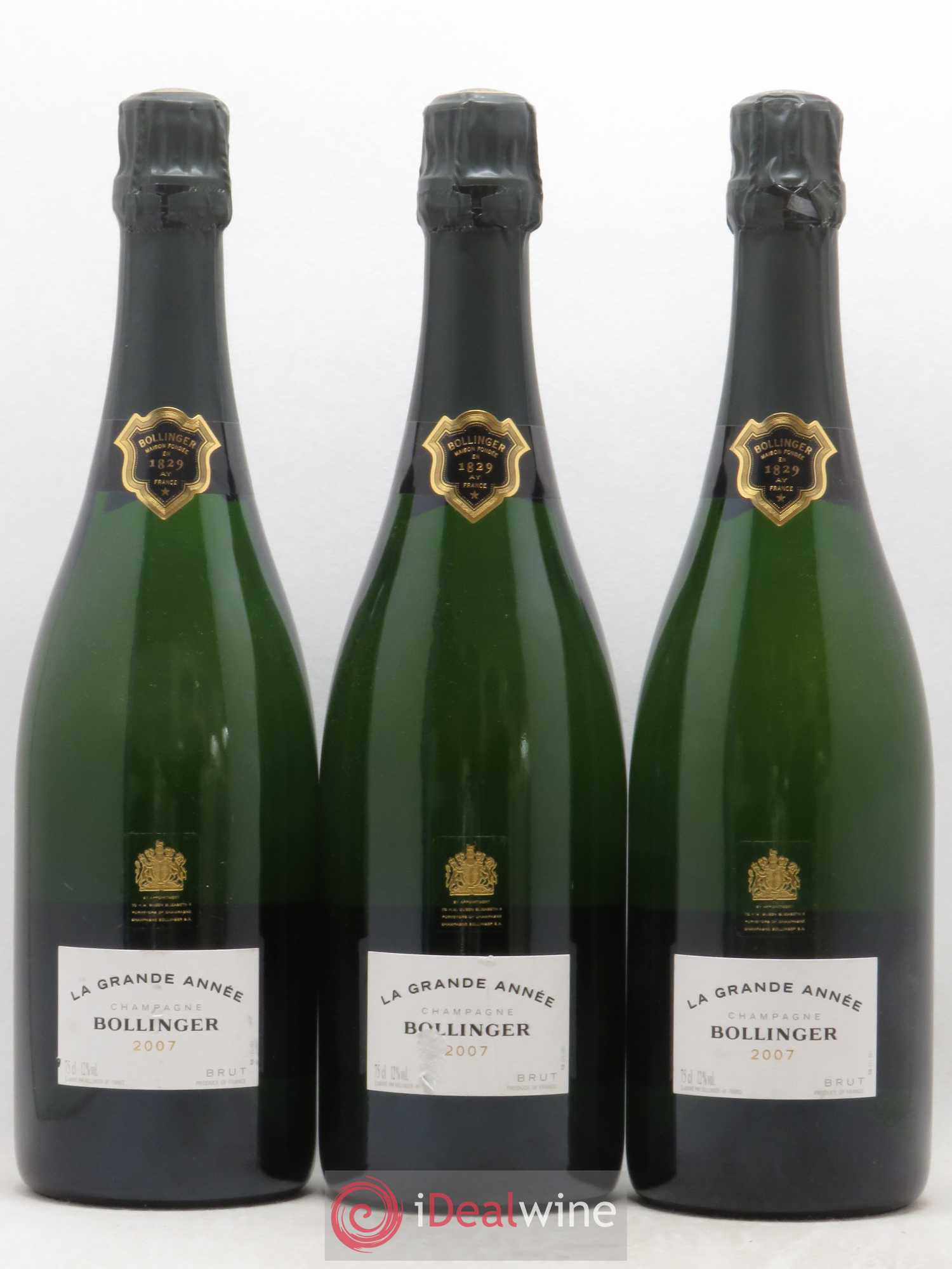 La Grande Année Brut Bollinger 2007 - Lot de 3 bouteilles - 0