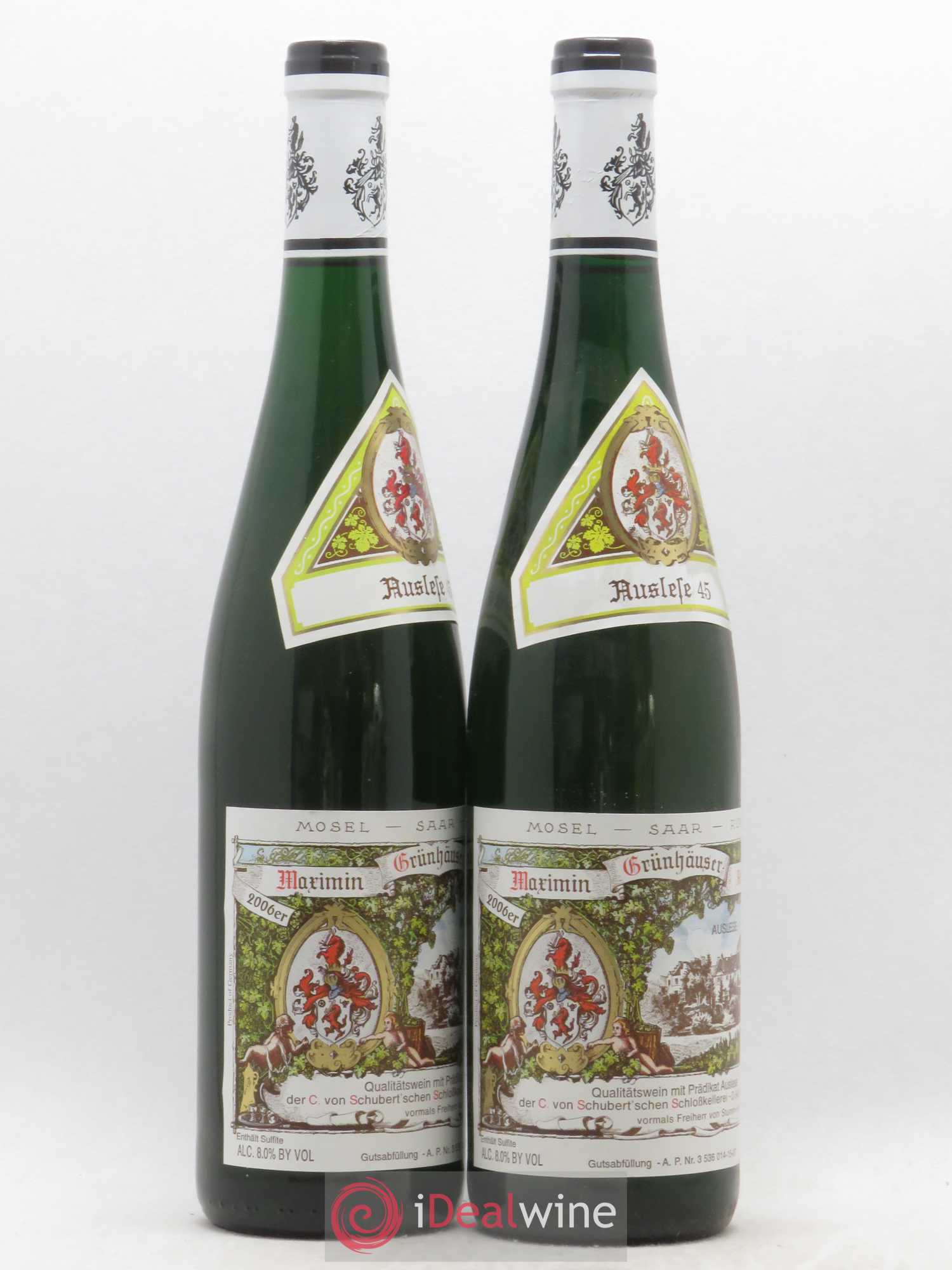Riesling Carl von Schubert Maximin Grunhauser Herrenberg Riesling Auslese (sans prix de réserve) 2006 - Lotto di 2 bottiglie - 2