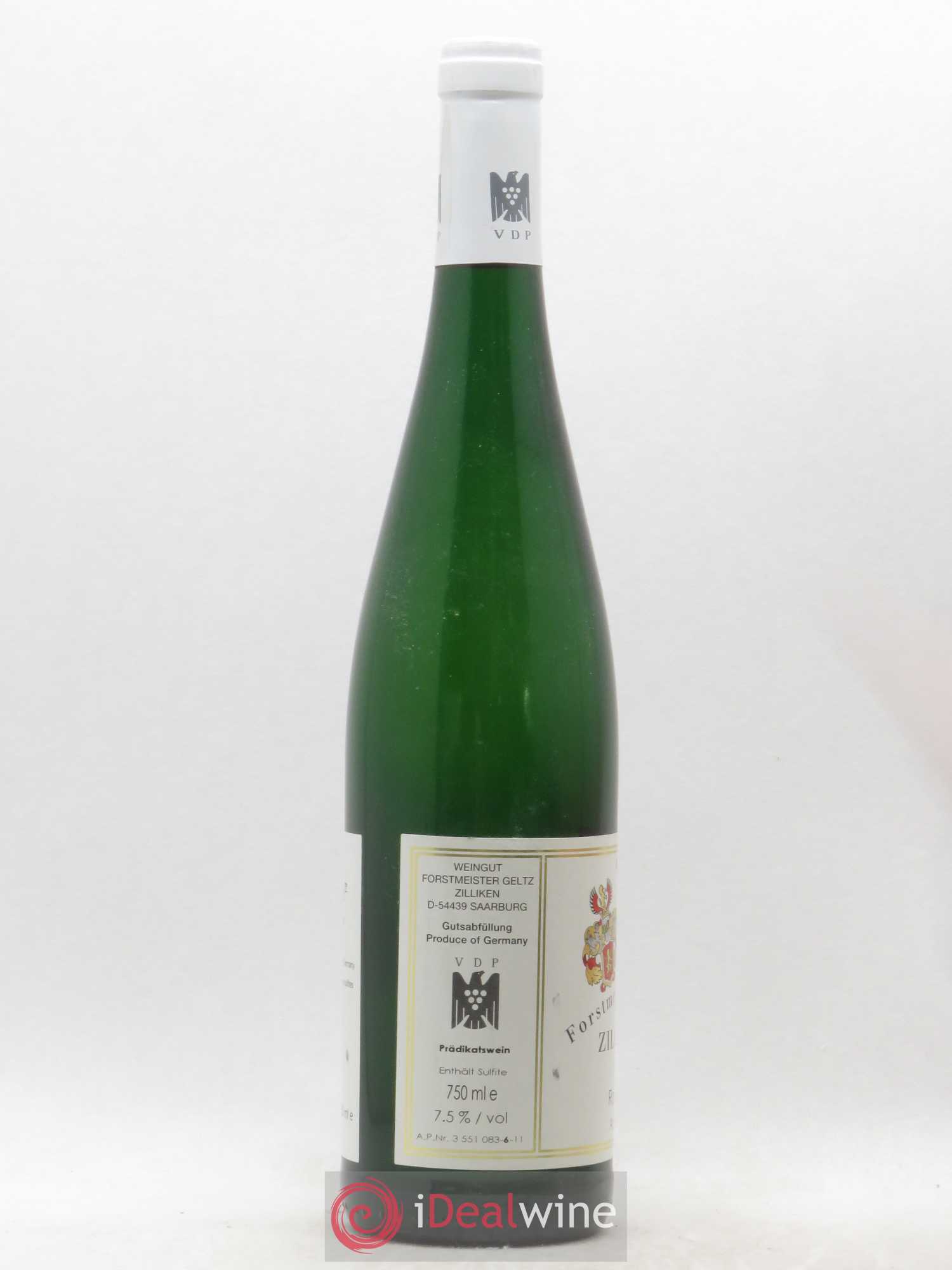 Riesling VDP Mosel Forstmeister Geltz-Zilliken Saarburger Rausch Riesling Auslese (no reserve) 2010 - Lot of 1 bottle - 1