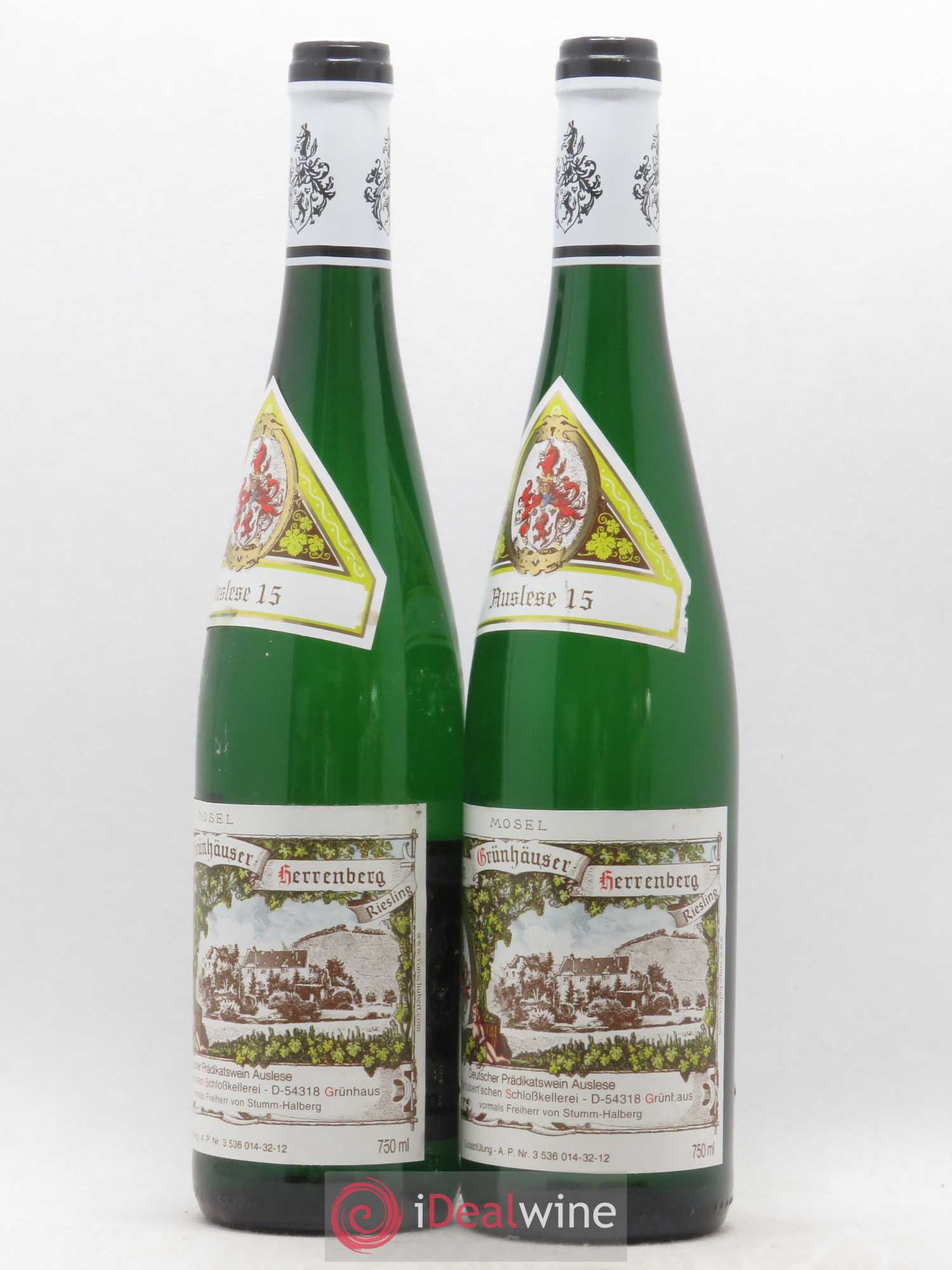 Riesling Carl von Schubert Maximin Grunhauser Herrenberg Riesling Nr 15 Auslese (sans prix de réserve) 2011 - Lotto di 2 bottiglie - 0