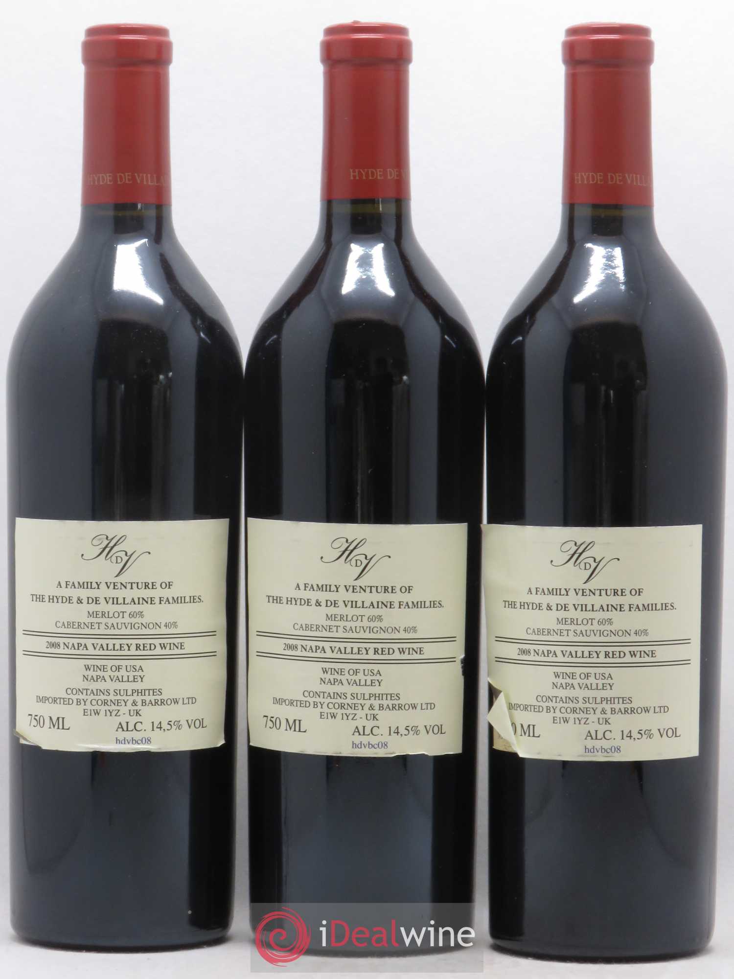 USA Napa Valley Carneros HDV Hyde de Villaine Belle Cousine (sans prix de réserve) 2008 - Posten von 3 Flaschen - 1