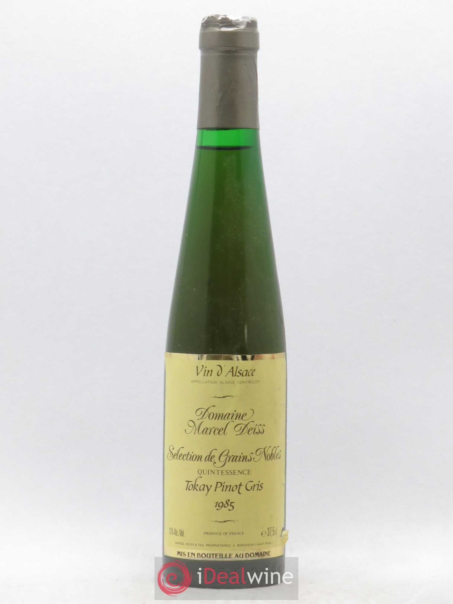 Alsace Pinot Gris Sélection de Grains Nobles Marcel Deiss (Domaine) Quintessence (sans prix de réserve) 1985 - Posten von 1 Demi-Flasche - 0