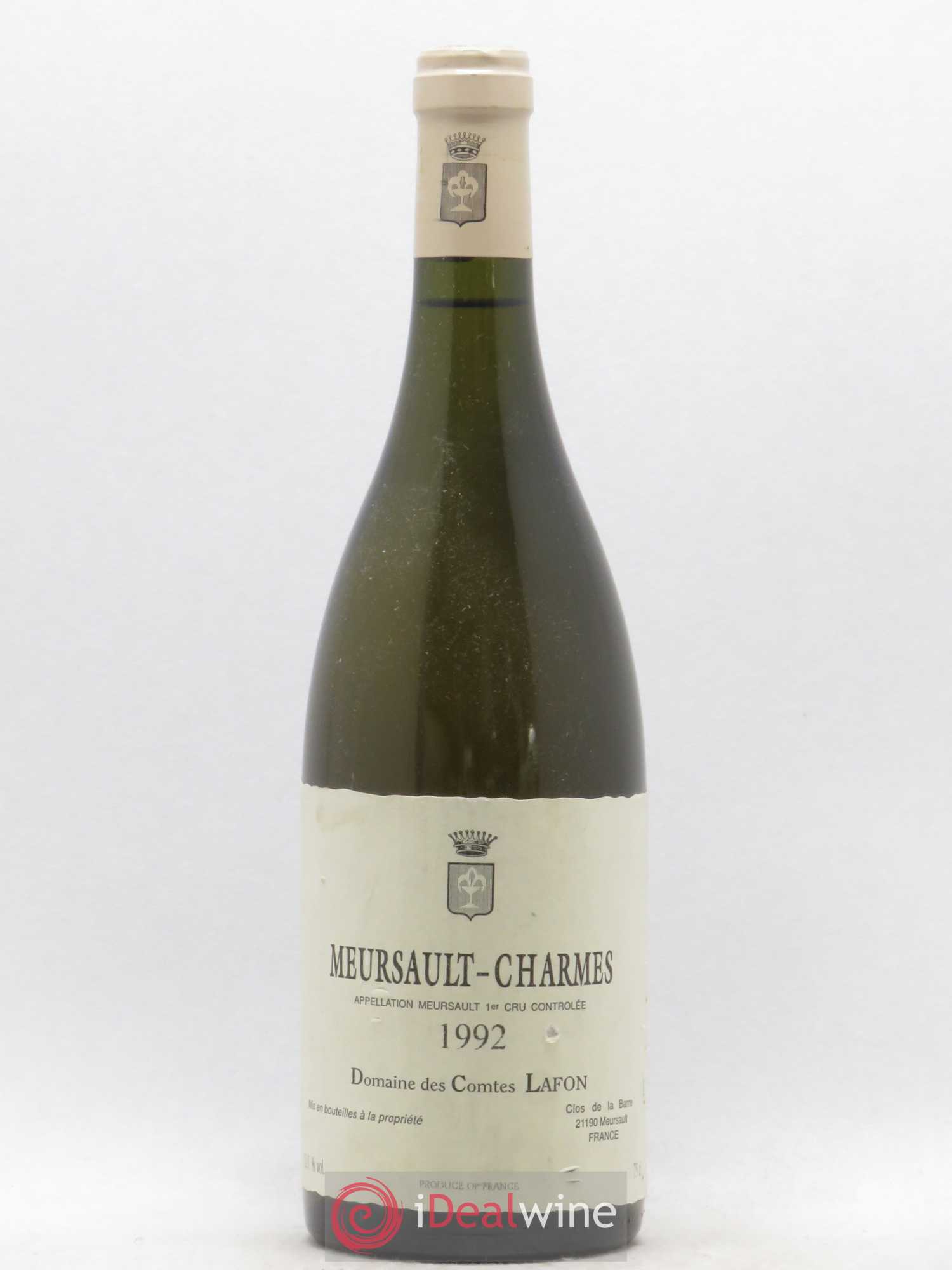 Meursault 1er Cru Charmes Comtes Lafon (Domaine des) 1992 - Lot de 1 bouteille - 0