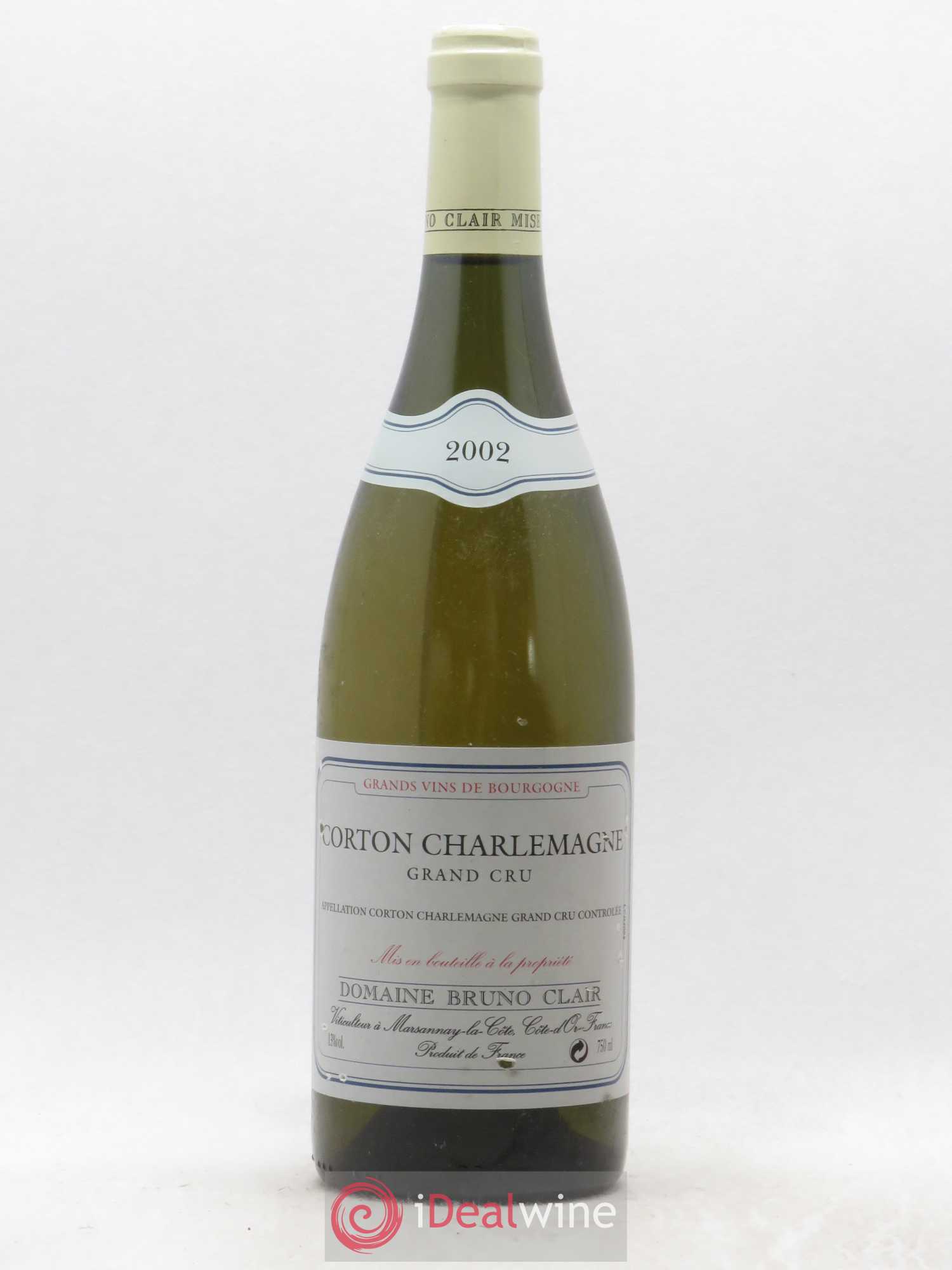 Corton-Charlemagne Grand Cru Bruno Clair (Domaine) (sans prix de réserve) 2002 - Lot de 1 bouteille - 0