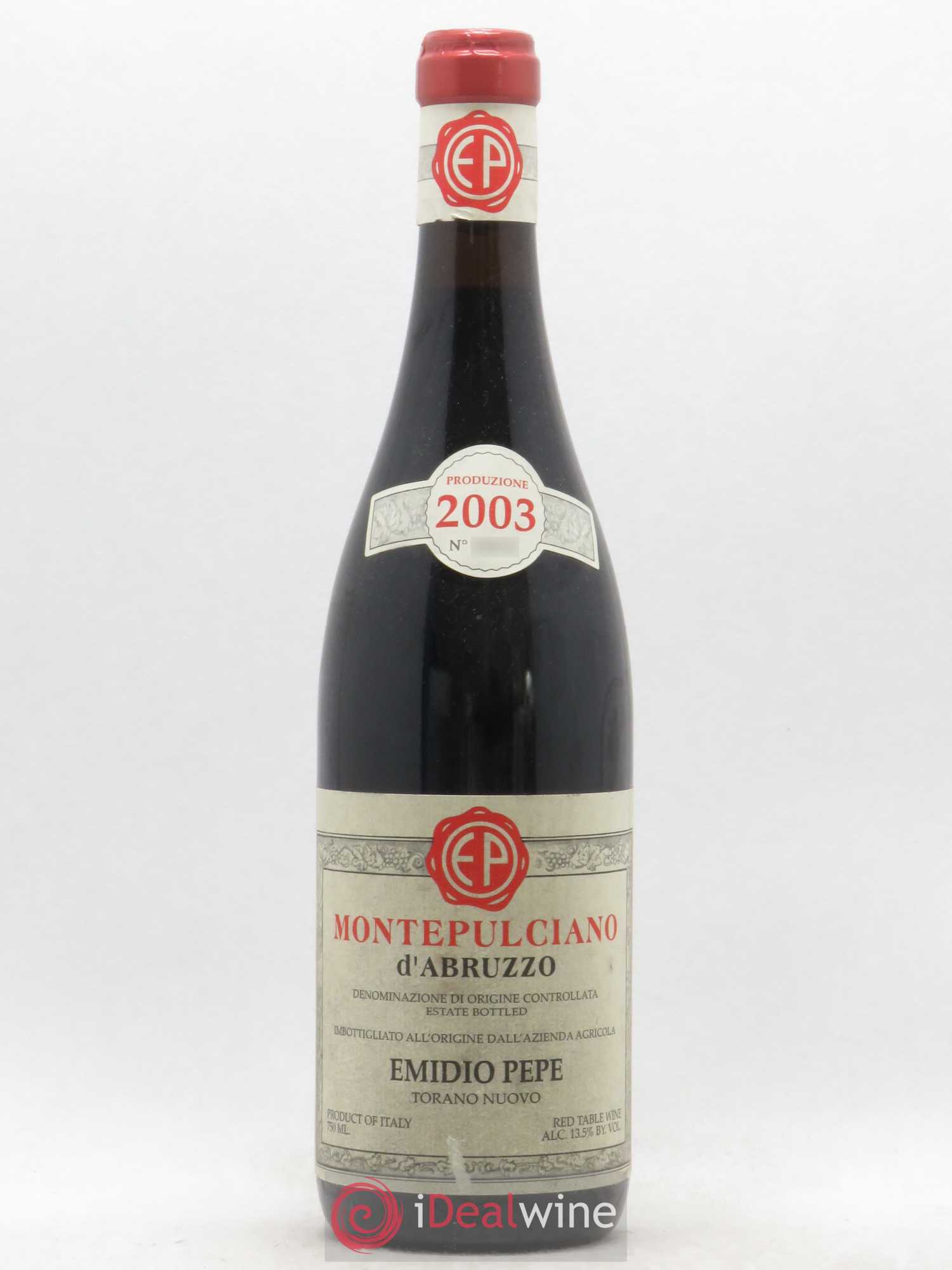 Montepulciano d'Abruzzo DOC Riserva Vecchie Viti Emidio Pepe (sans prix de réserve) 2003 - Lot de 1 bouteille - 0