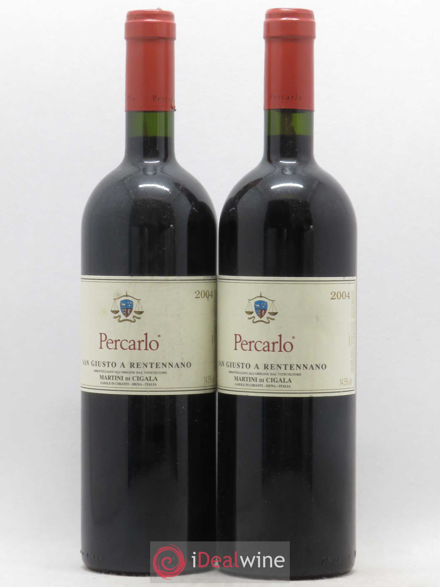 Toscana IGT San Giusto a Rentennano Percarlo Famille Martini di Cigala Sangiovese Di Toscana 2004 - Lot de 2 bouteilles - 0