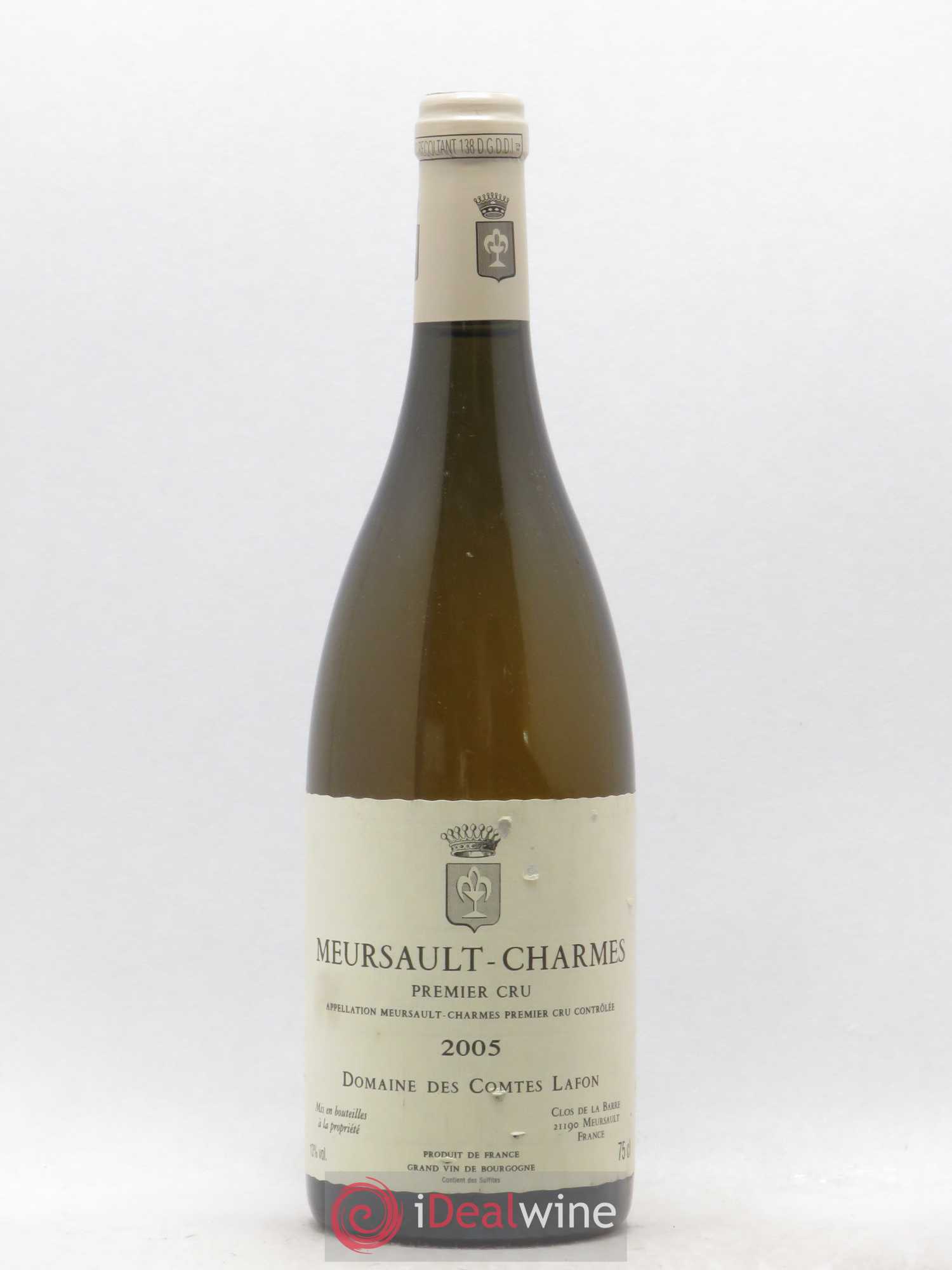 Meursault 1er Cru Charmes Comtes Lafon (Domaine des) 2005 - Lot de 1 bouteille - 0