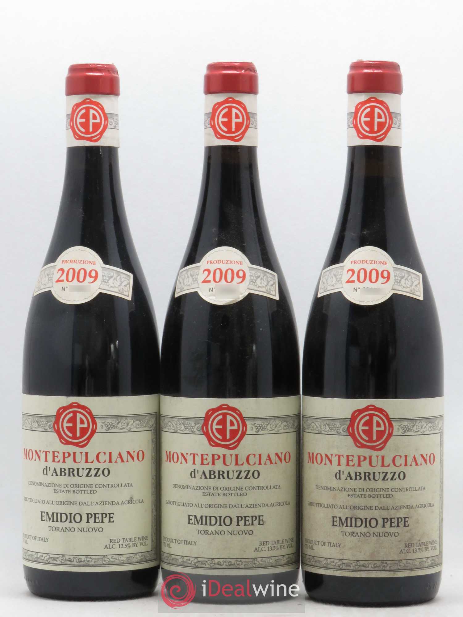 Montepulciano d'Abruzzo DOC Riserva Vecchie Viti Emidio Pepe (sans prix de réserve) 2009 - Lot de 3 bouteilles - 0