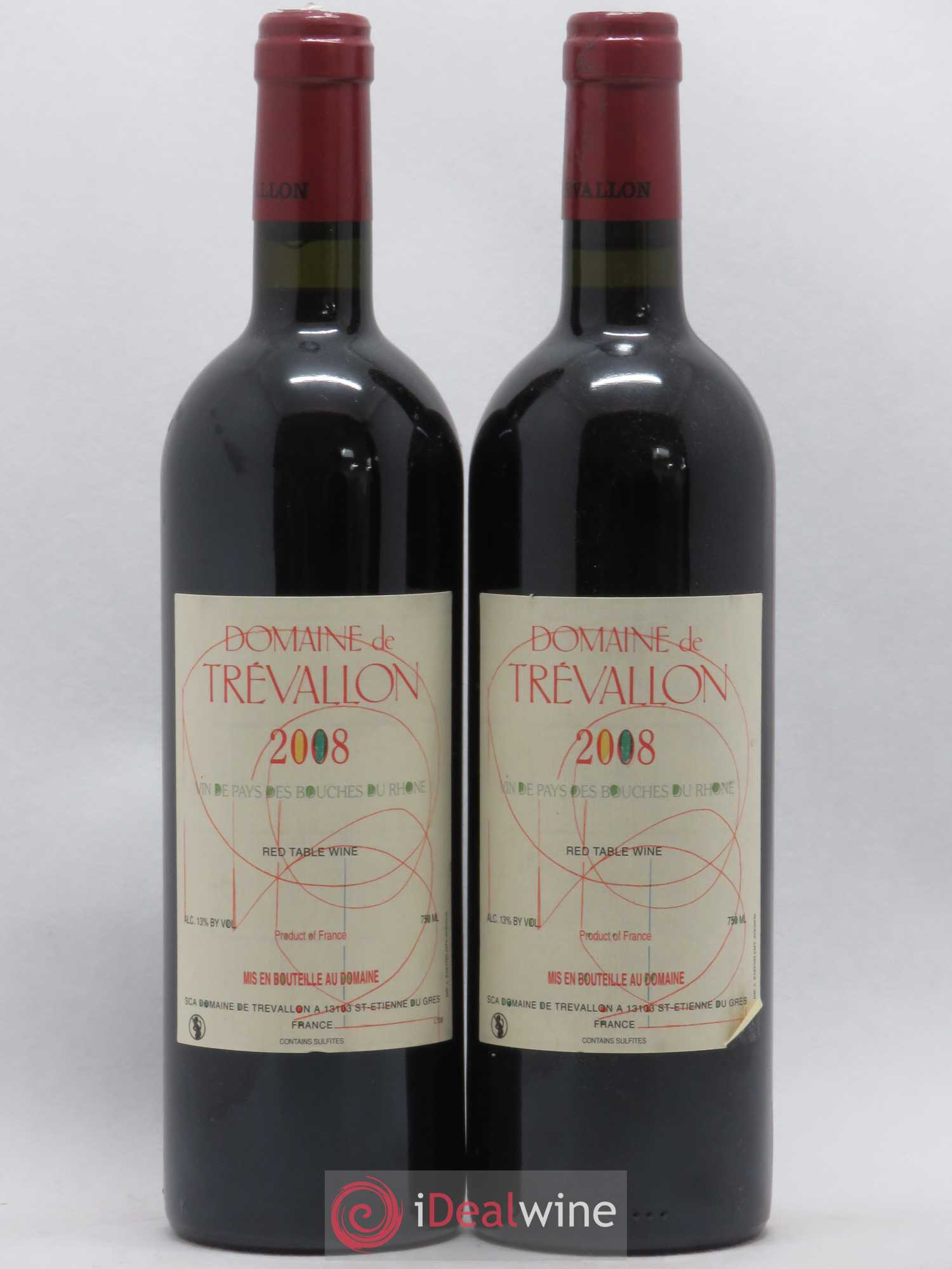 Alpilles Trévallon (Domaine de) Eloi Dürrbach 2008 - Lot de 2 bouteilles - 0