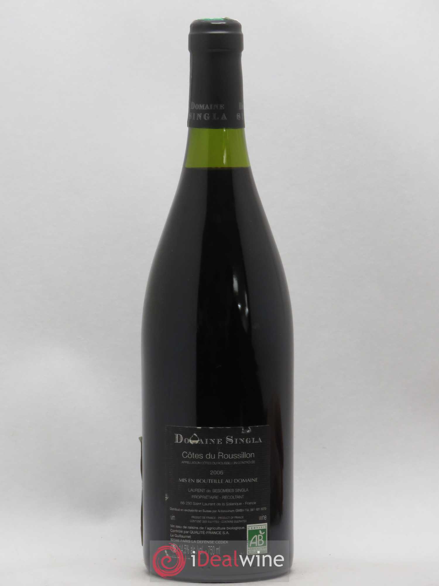 Côtes du Roussillon Castell Vell Domaine Singla (sans prix de réserve) 2006 - Lotto di 1 bottiglia - 1