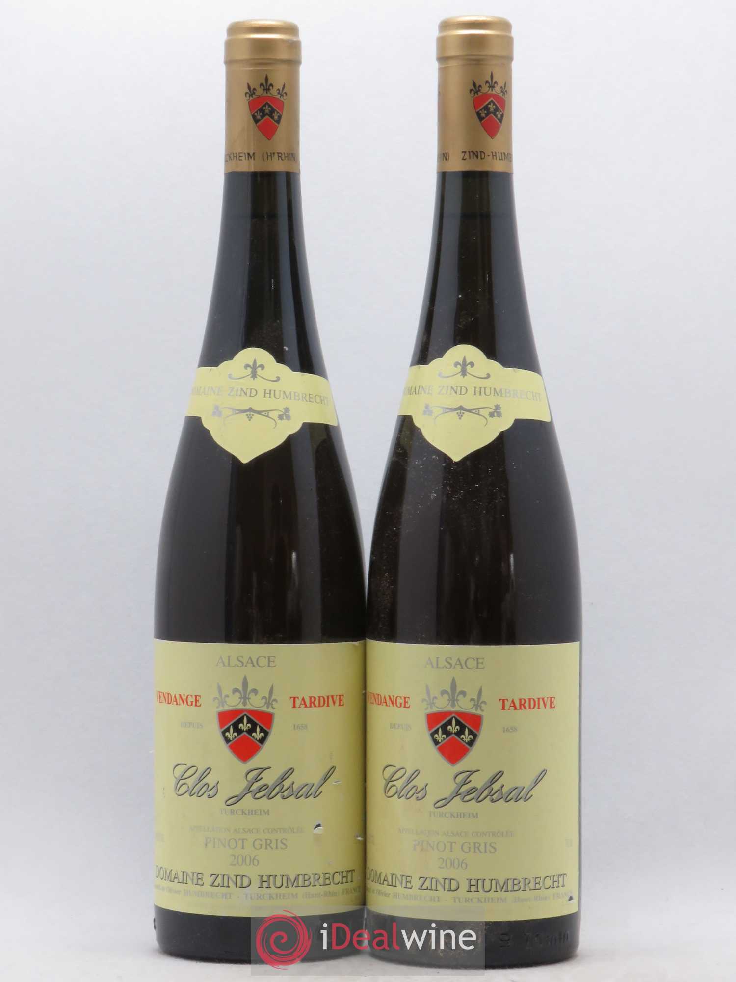 Alsace Pinot Gris Clos Jebsal Vendanges Tardives Zind-Humbrecht (Domaine) (senza prezzo di riserva) 2006 - Lotto di 2 bottiglie - 0