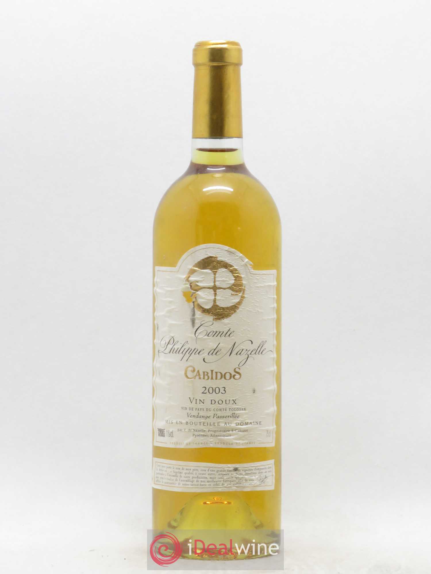 Divers IGP Comte Tolosan Cabidos Comte Philippe de Nazelle Petit Manseng Doux (sans prix de réserve) 2003 - Posten von 1 Flasche - 0