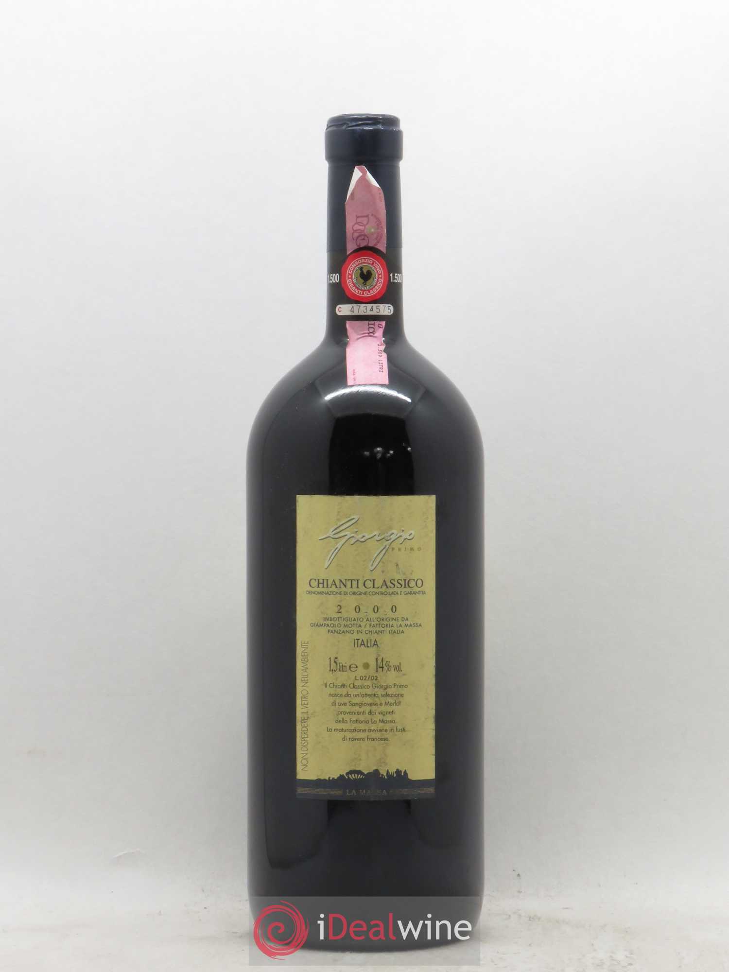 Chianti Classico DOCG La Massa Giorgio Primo (sans prix de réserve) 2000 - Posten von 1 Magnum - 1