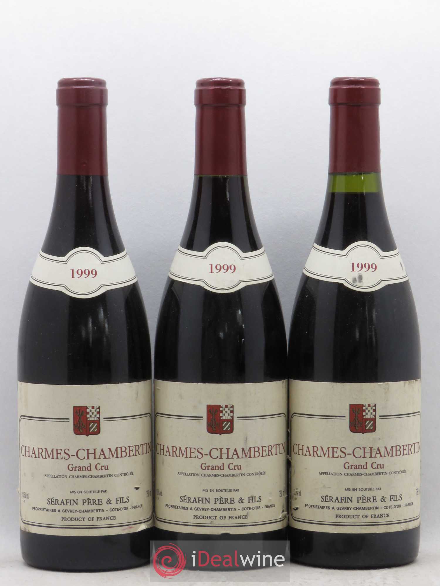 Charmes-Chambertin Grand Cru Serafin Pere et Fils 1999 - Posten von 3 Flaschen - 0