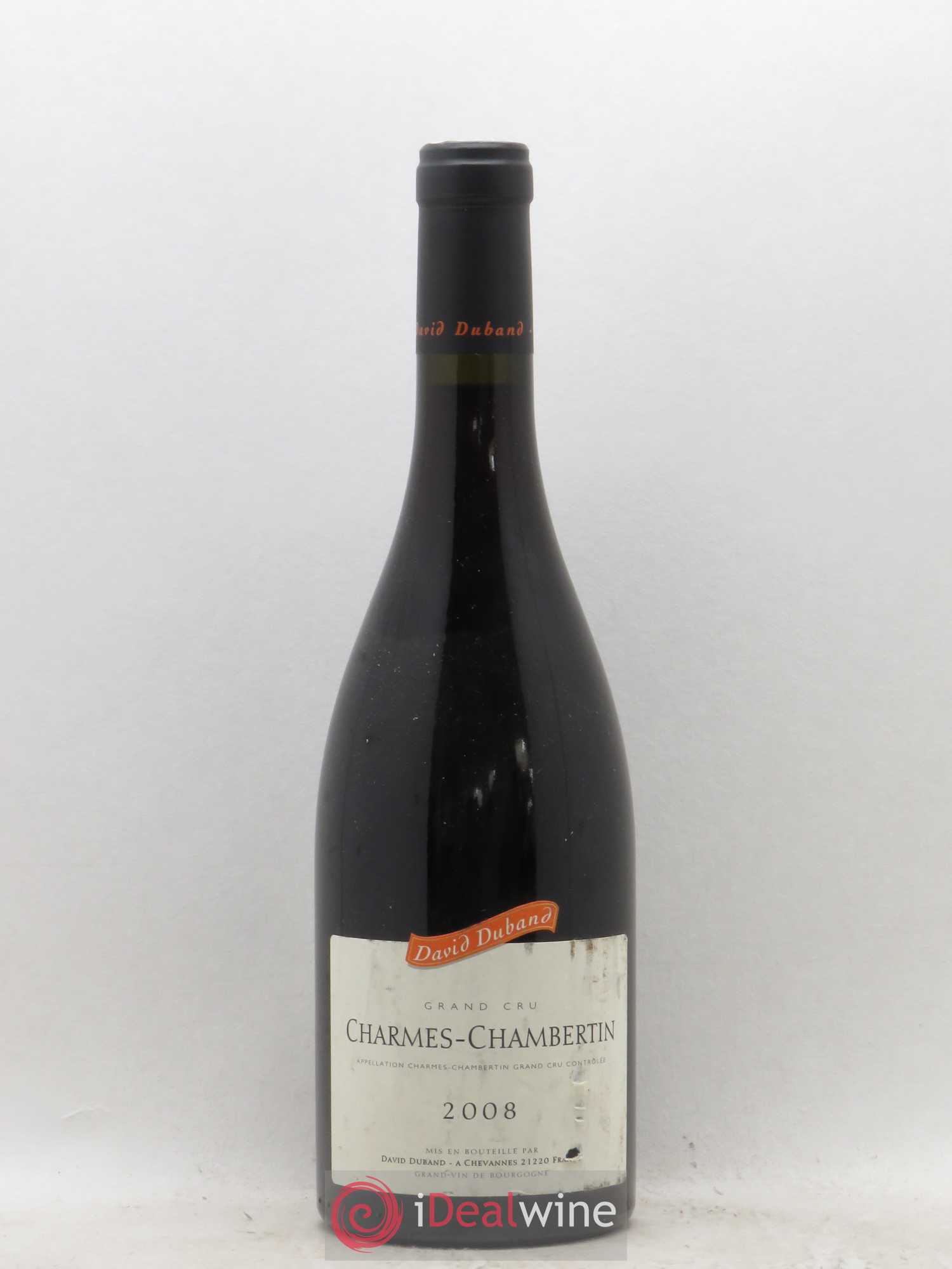 Charmes-Chambertin Grand Cru David Duband (Domaine) 2008 - Lot de 1 bouteille - 0