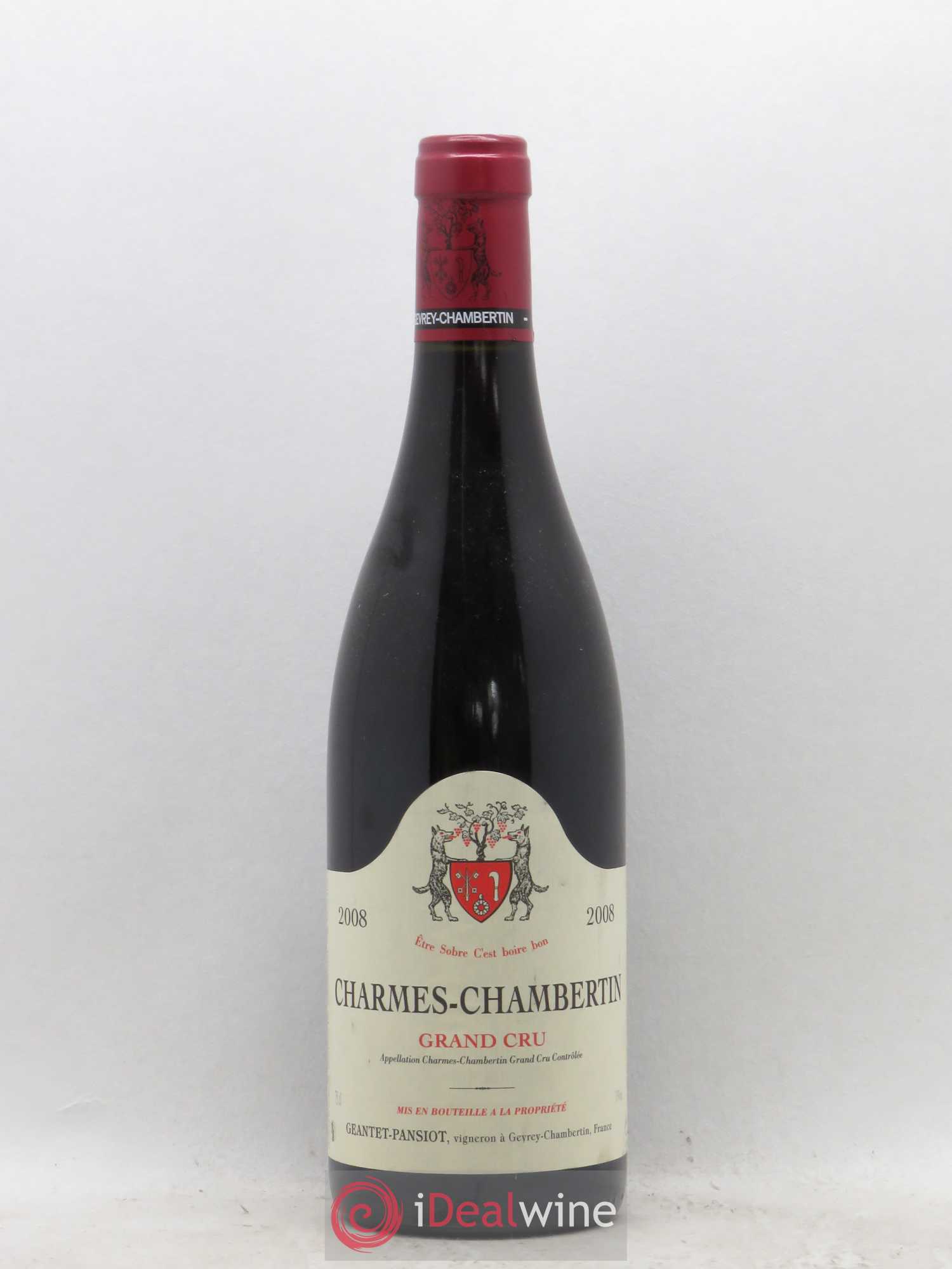 Charmes-Chambertin Grand Cru Geantet-Pansiot (sans prix de réserve) 2008 - Lot de 1 bouteille - 0