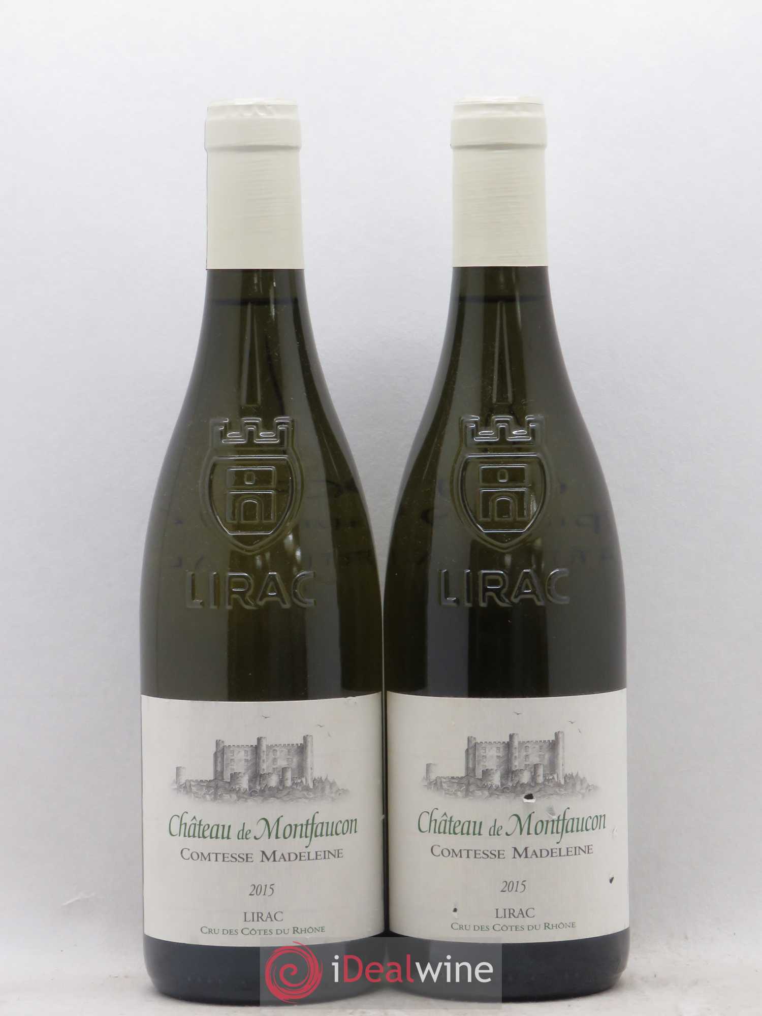 Lirac Comtesse Madeleine Château de Montfaucon (sans prix de réserve) 2015 - Posten von 2 Flaschen - 0