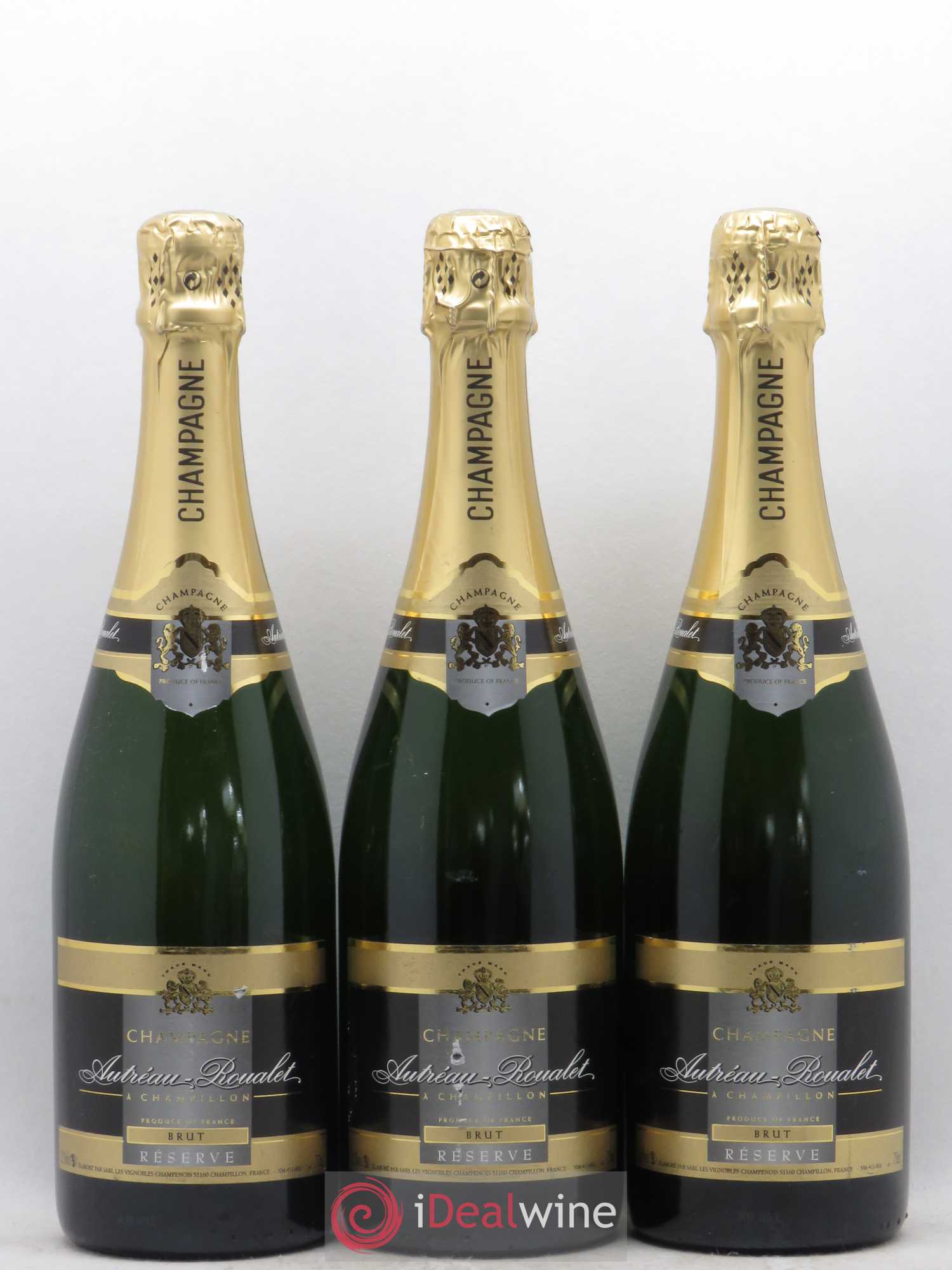 Champagne Autreau-Roualet Brut Réserve (sans prix de réserve) - Posten von 3 Flaschen - 0