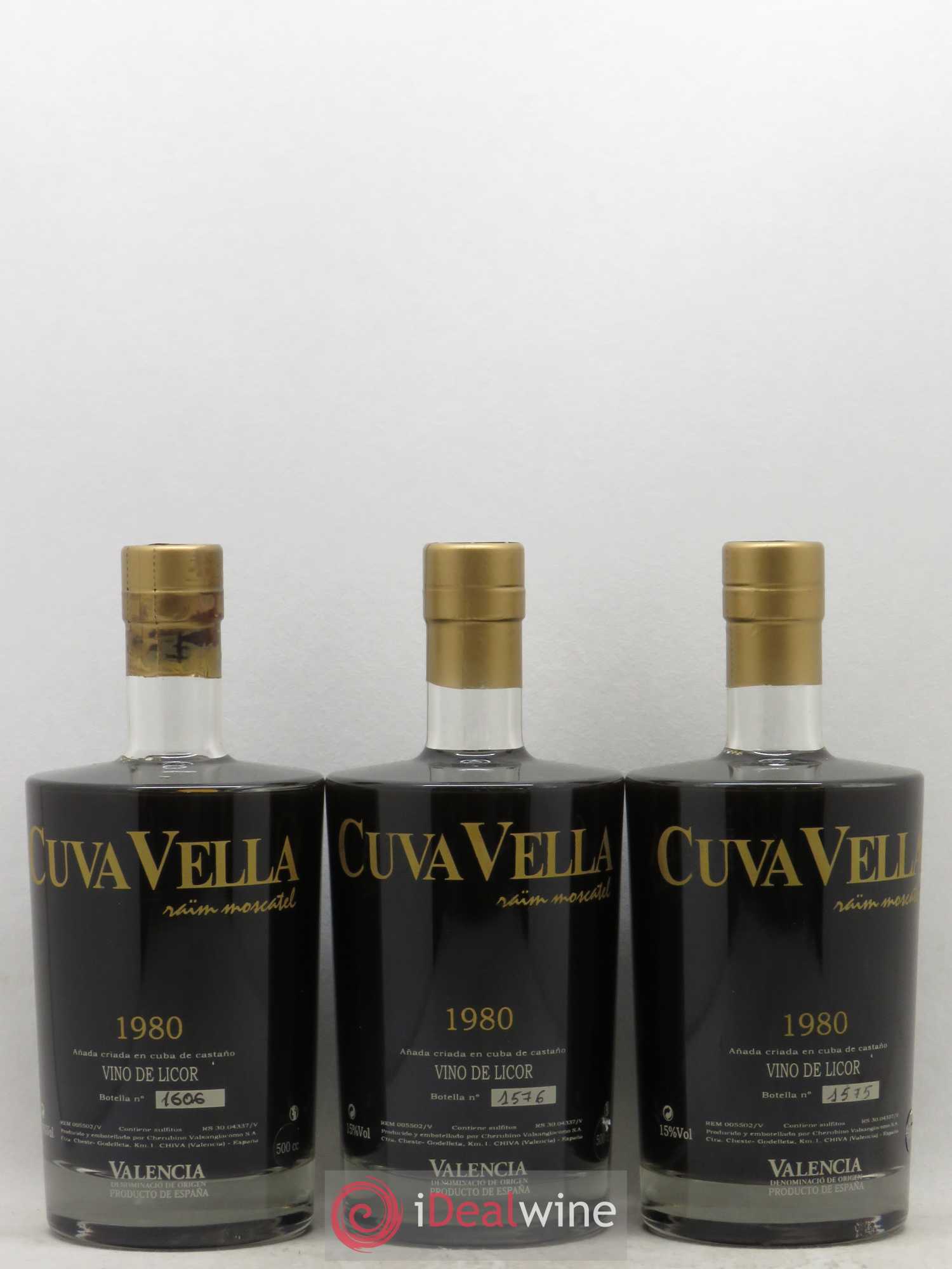 Divers Moscatel Cuva Vella 50Cl (no reserve) 1980 - Lot of 3 bottles - 0
