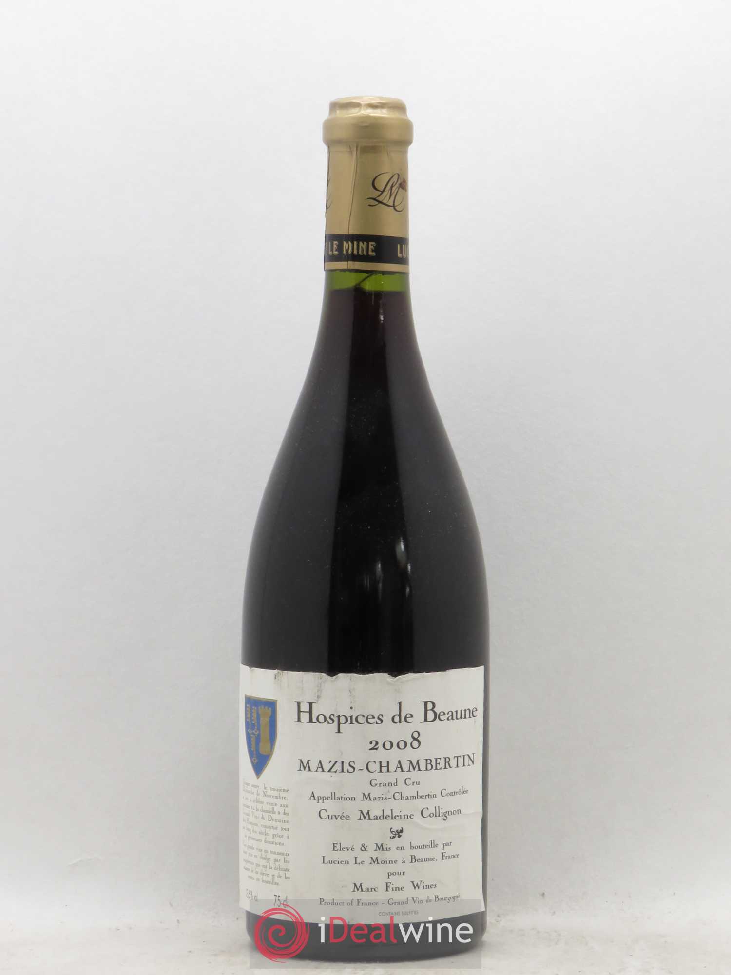 Mazis-Chambertin Grand Cru Cuvée Madeleine Collignon Hospices de Beaune Lucien Le Moine 2008 - Posten von 1 Flasche - 0
