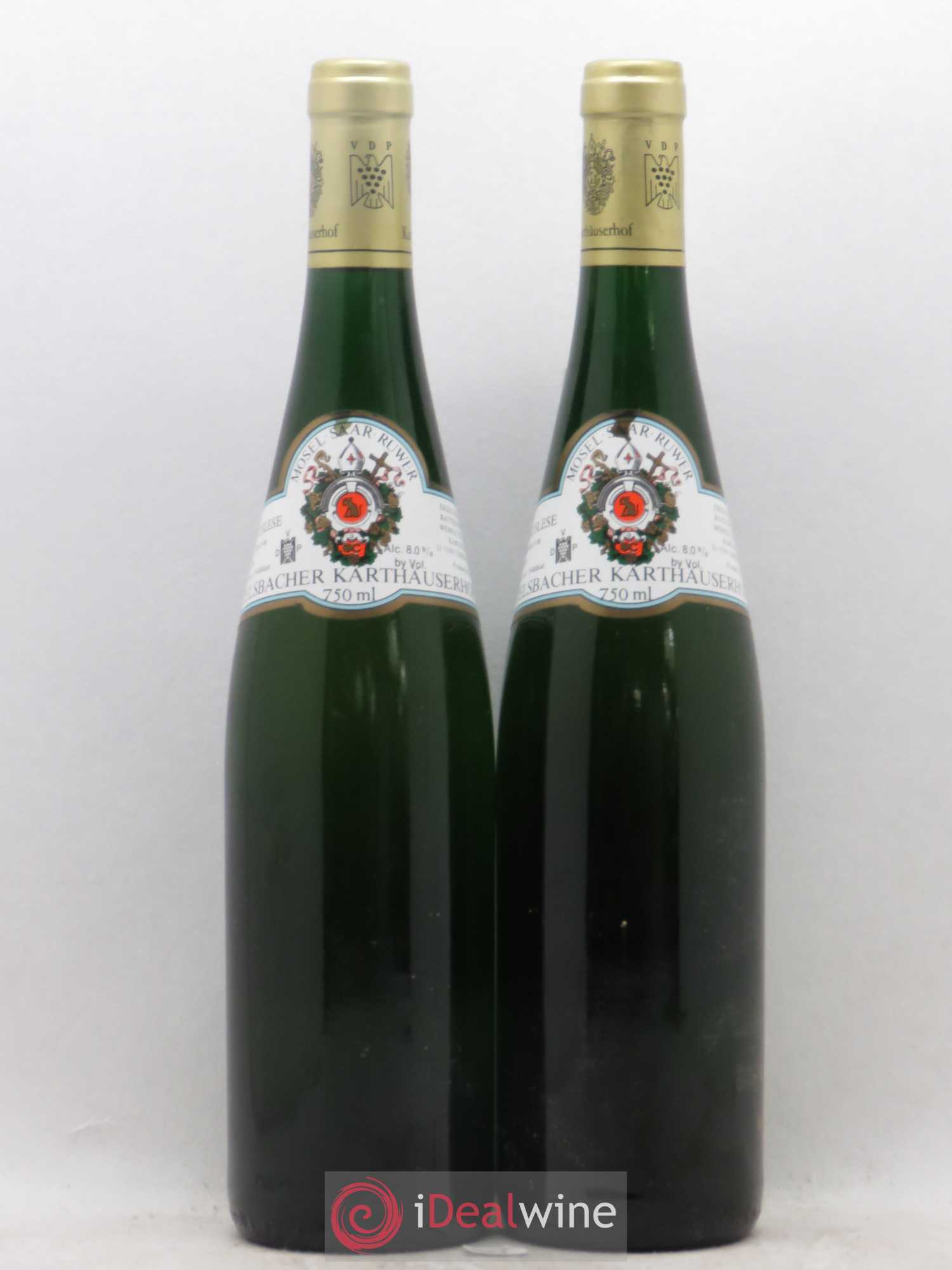 Riesling Mosel Auslese Eitelsbacher Karthauserhofberg (sans prix de réserve) 1989 - Posten von 2 Flaschen - 0