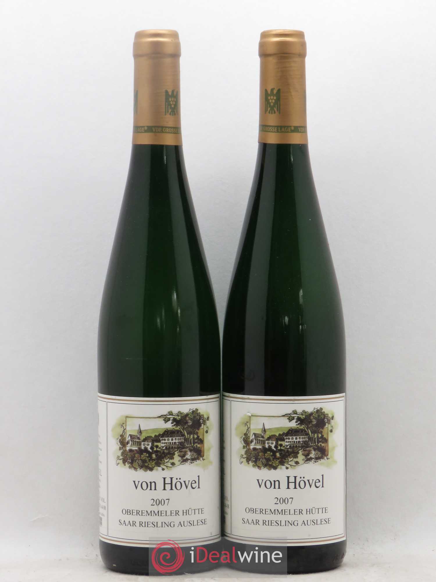 Riesling Auslese von Hovel Oberemmeler Hutte (sans prix de réserve) 2007 - Lotto di 2 bottiglie - 0