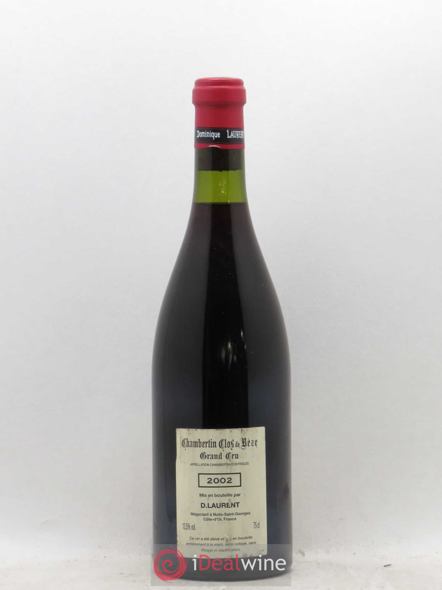 Chambertin Clos de Bèze Grand Cru Grande cuvée Vieilles vignes Dominique Laurent vieilles vignes 2002 - Lot de 1 bouteille - 1