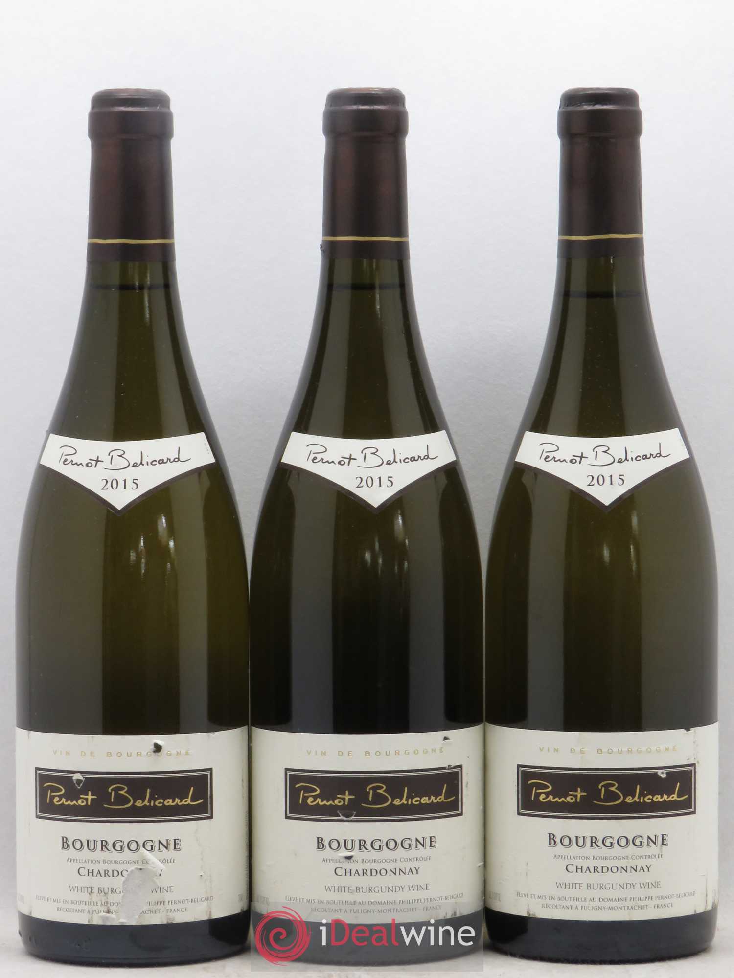 Bourgogne Chardonnay Pernot-Belicard (sans prix de réserve) 2015 - Posten von 3 Flaschen - 0
